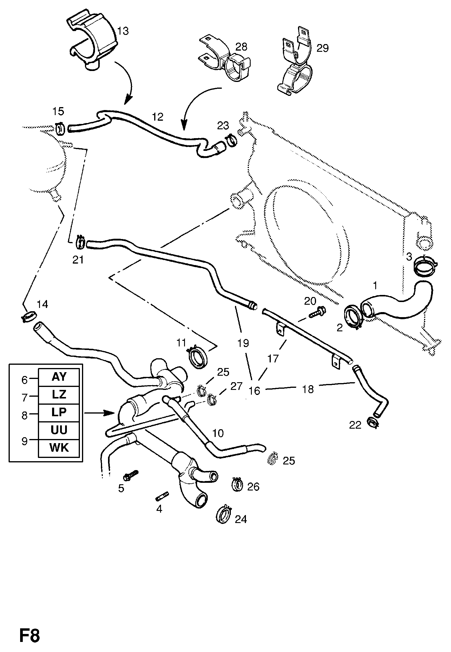 Opel 1337329 - Jäähdyttimen letku inparts.fi