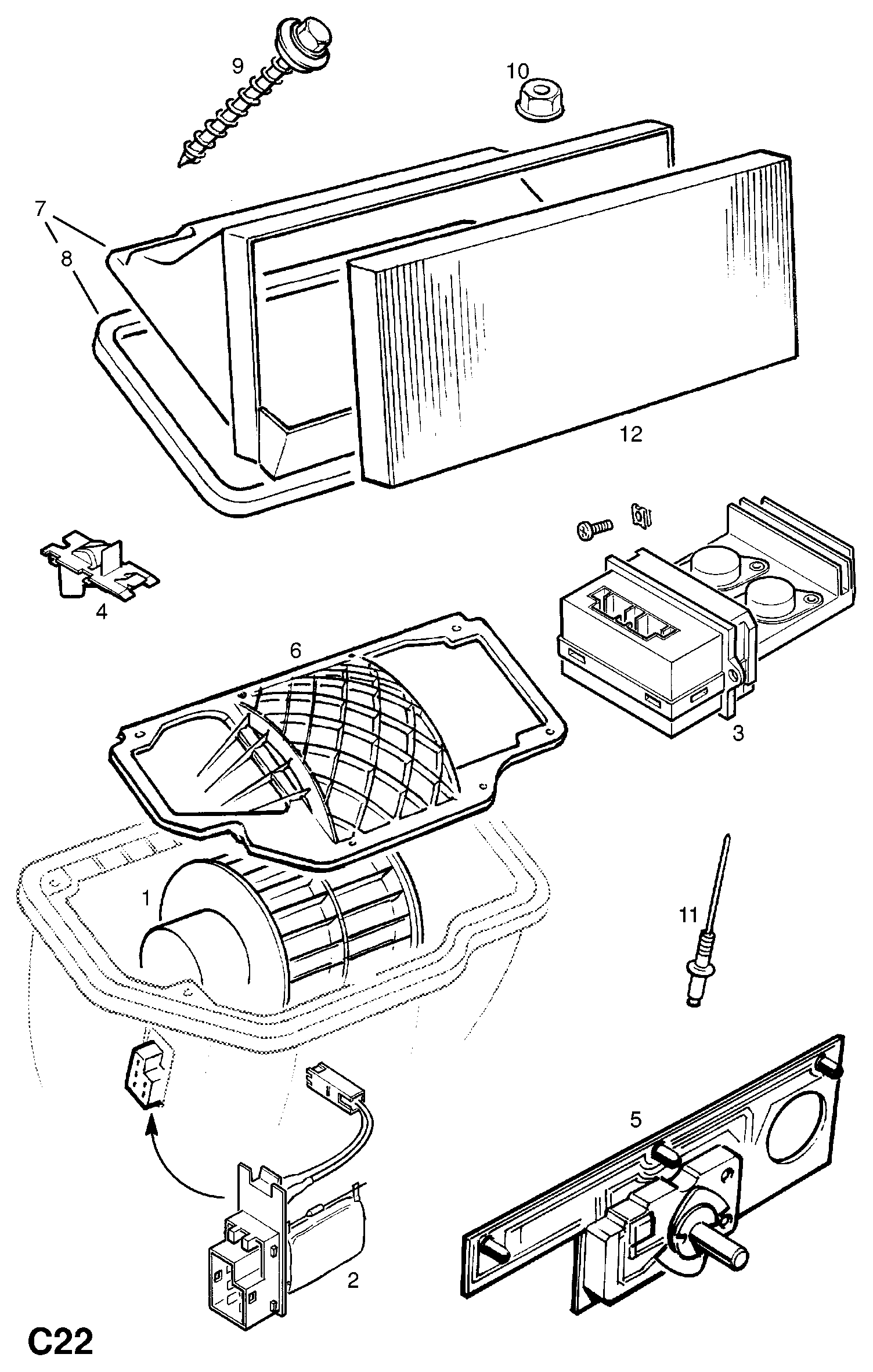 Opel 1 845 055 - Sisätilapuhallin inparts.fi