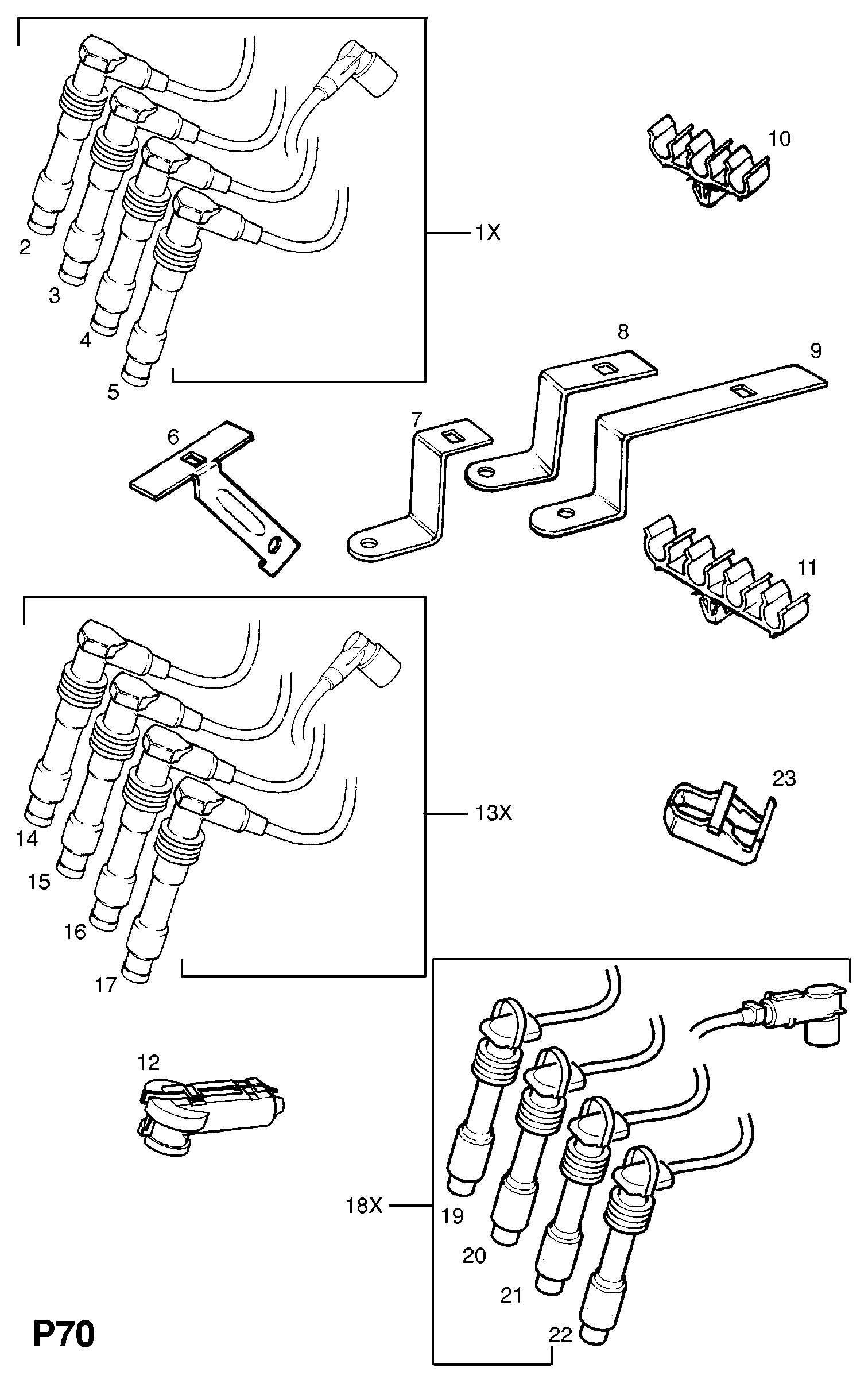 Opel 12 82 116 - Sytytysjohto inparts.fi