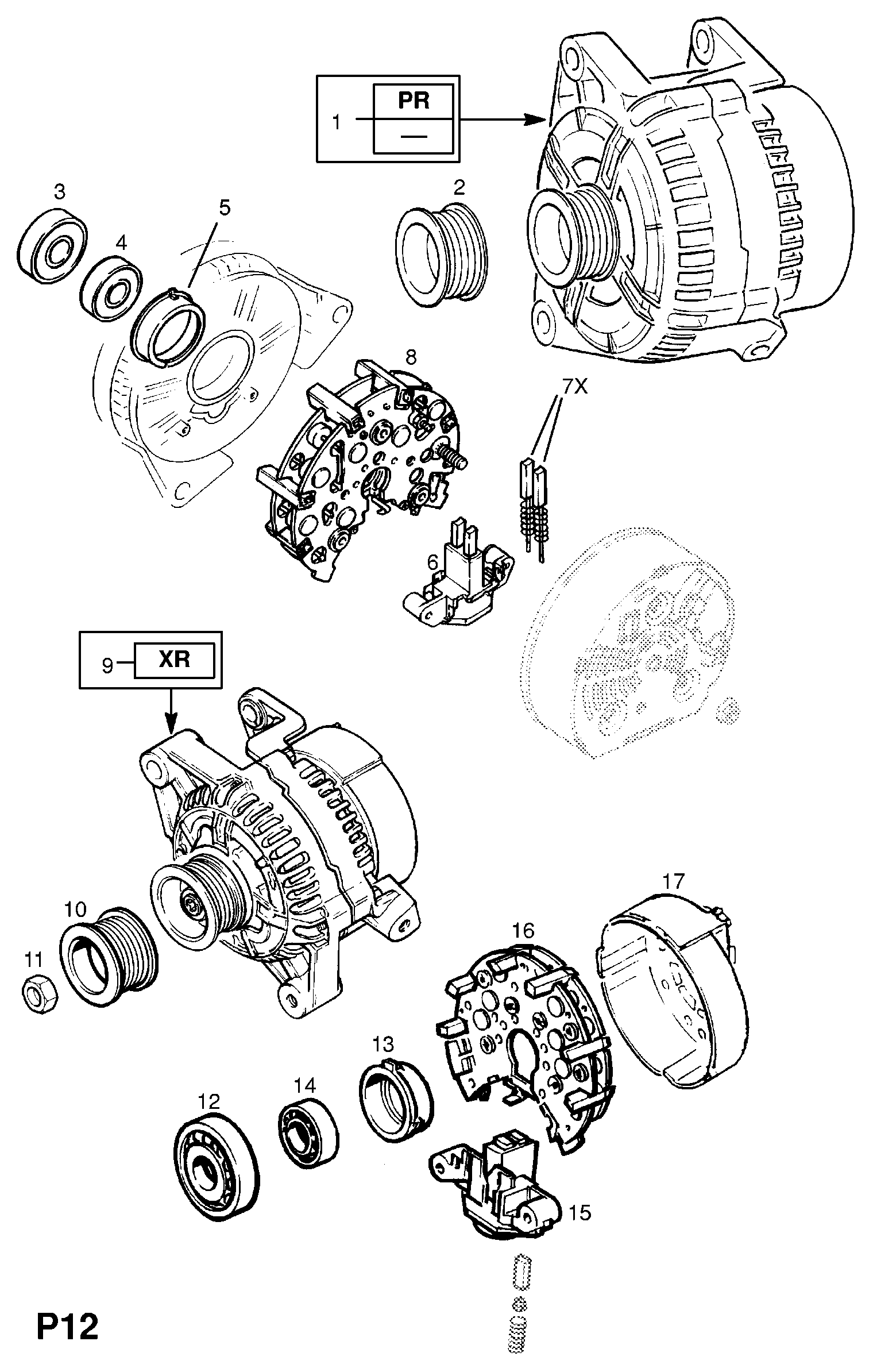 Opel 1204145 - Laturi inparts.fi