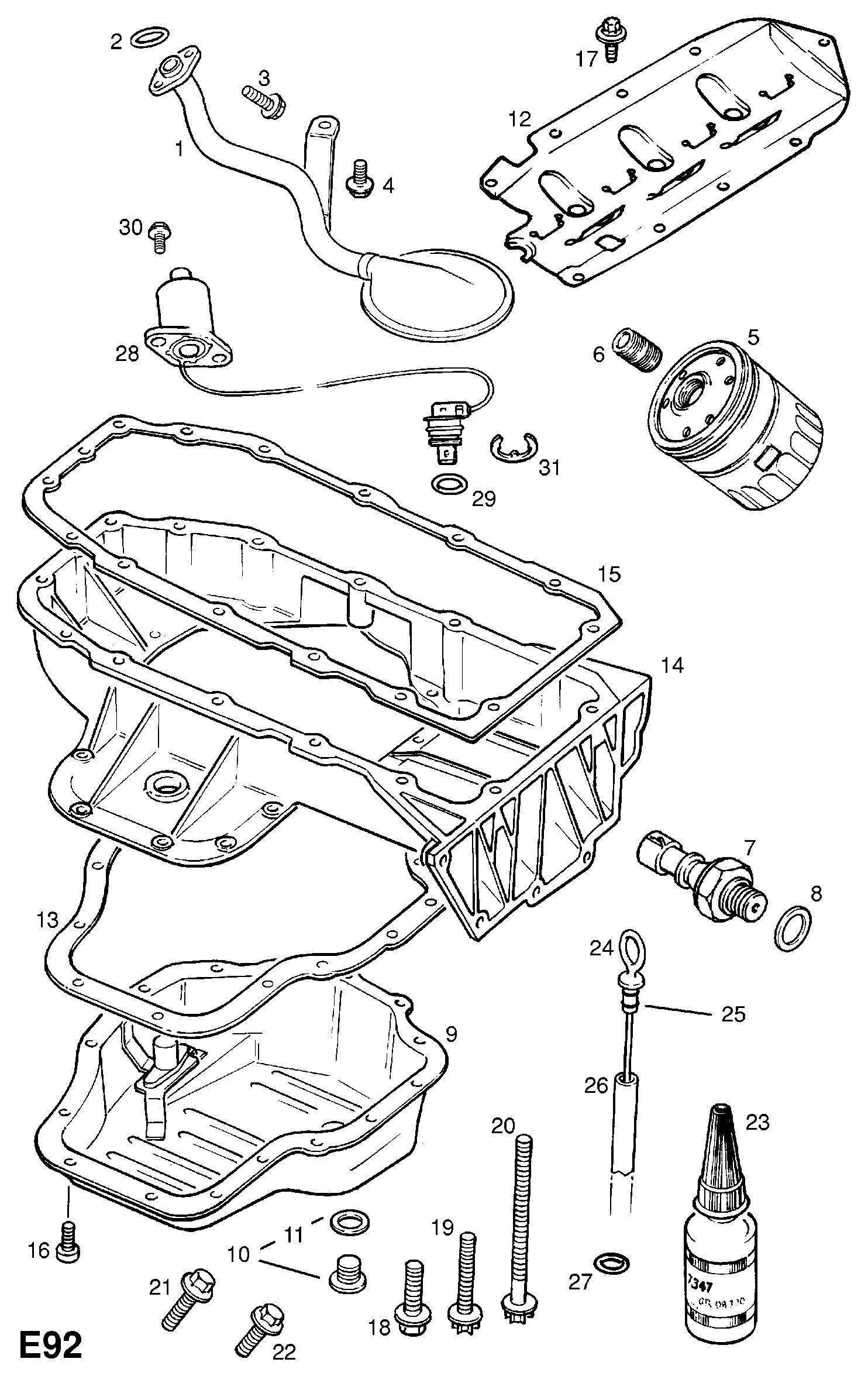 Opel 12 38 314 - Tunnistin, moottoriöljyn taso inparts.fi