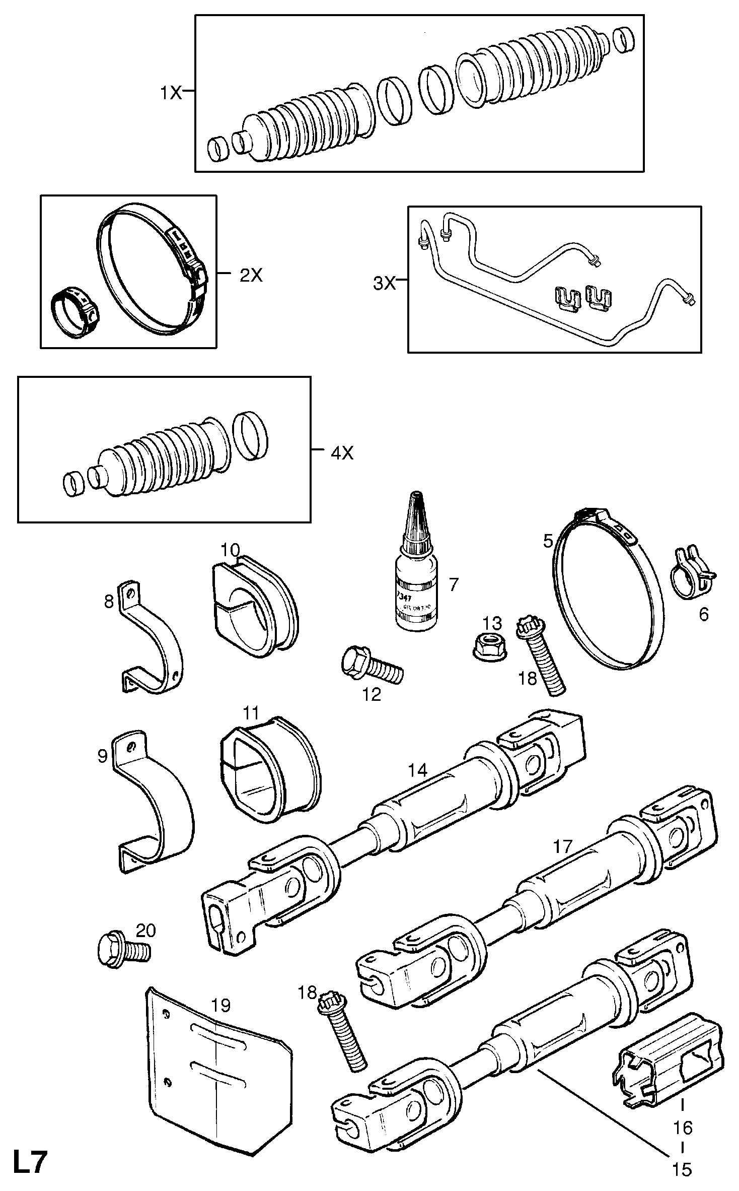 Opel 16 09 096 - Paljekumisarja, ohjaus inparts.fi