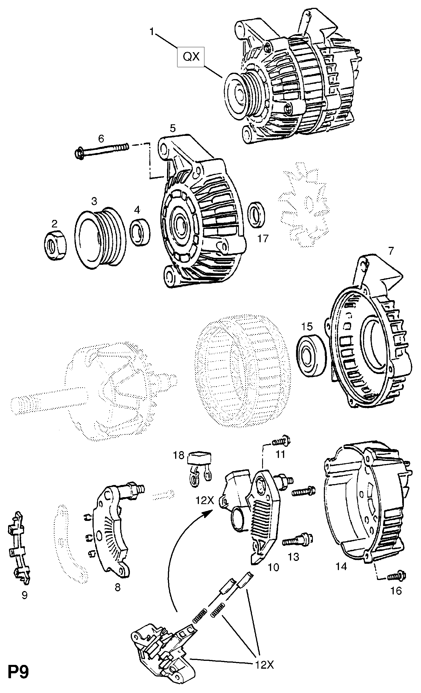 Opel 6204008 - Laturi inparts.fi