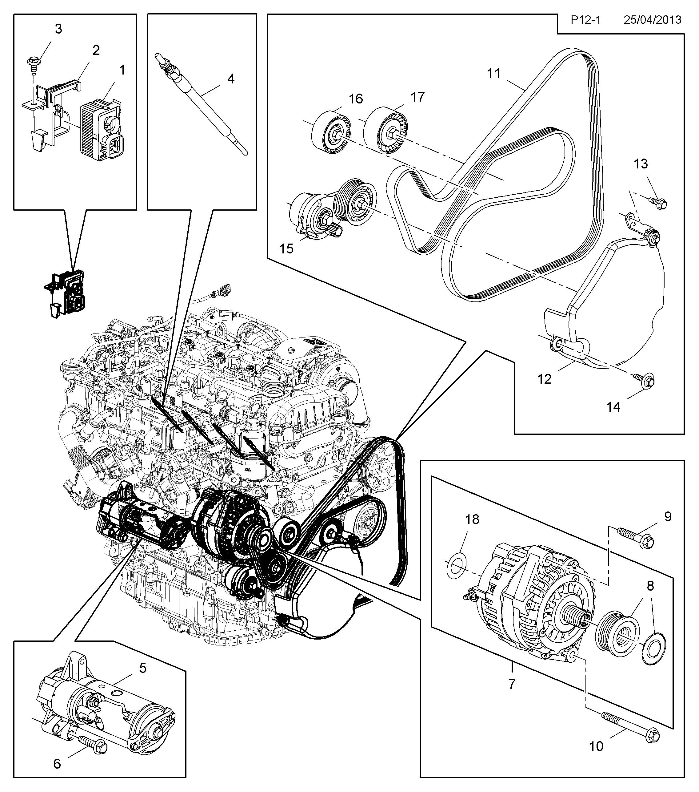 Opel 4802597 - Ohjainrulla, moniurahihna inparts.fi