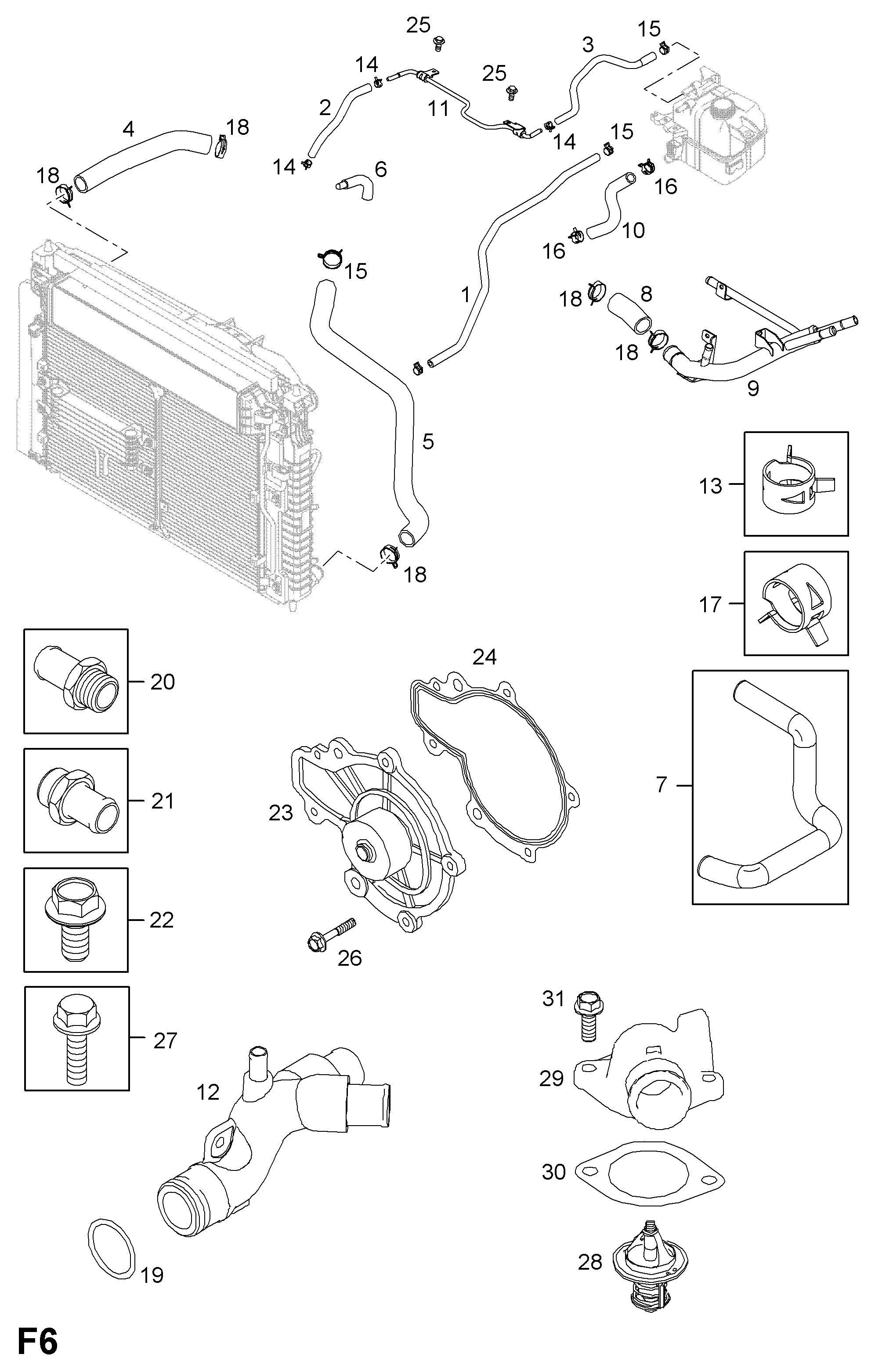 Opel 4805174 - Vesipumppu inparts.fi