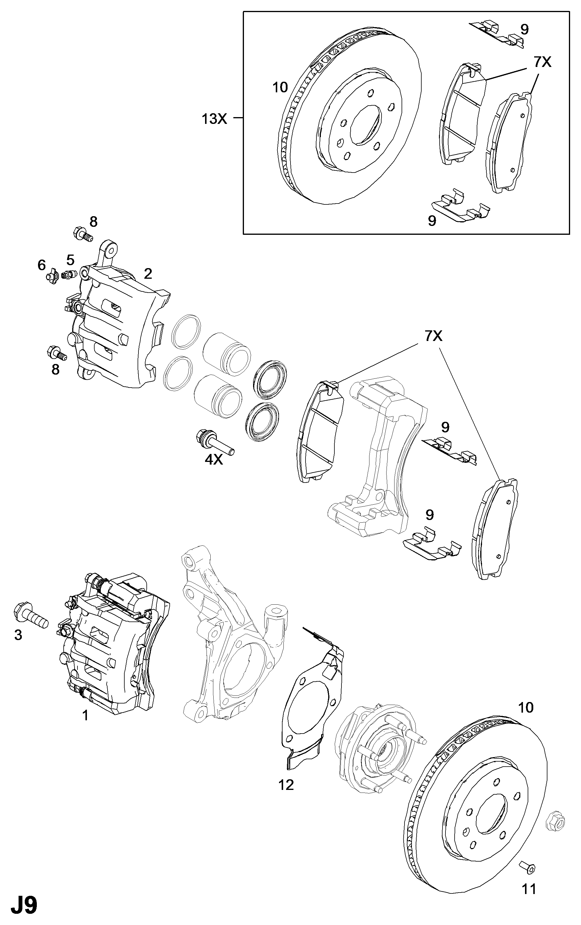 Vauxhall 4808861 - Jarrupala, levyjarru inparts.fi