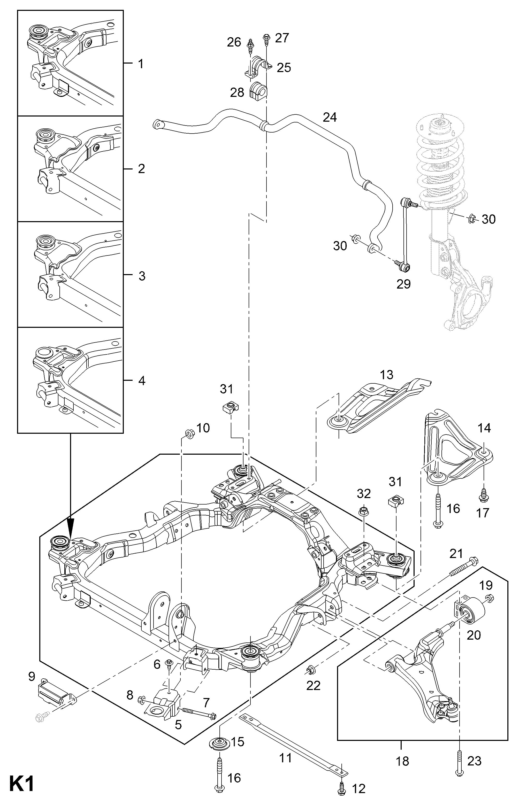 DAEWOO 4812870 - Tukivarsi, pyöräntuenta inparts.fi