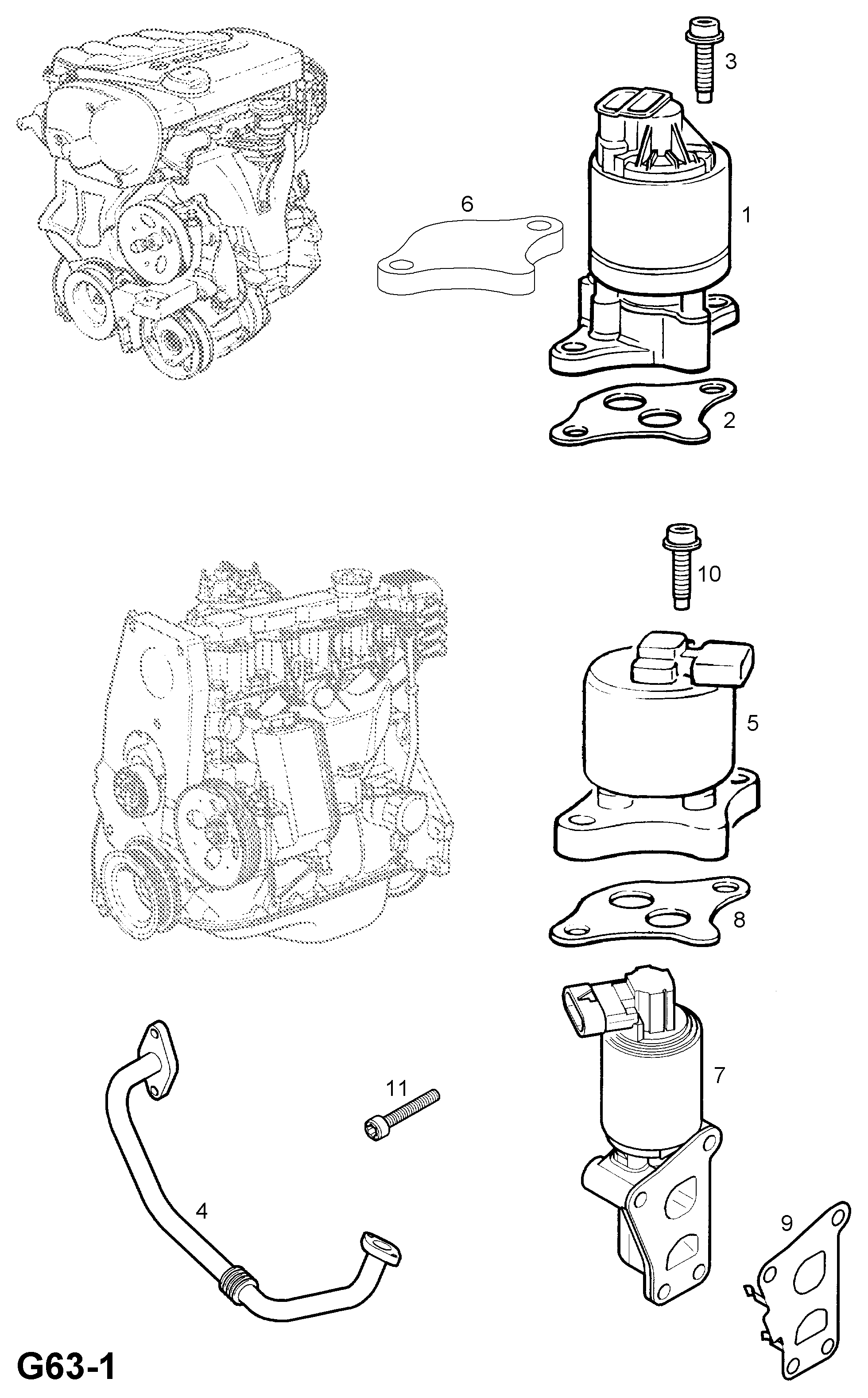 Vauxhall 58 51 025 - Venttiili, pakokaasun kierrätys inparts.fi