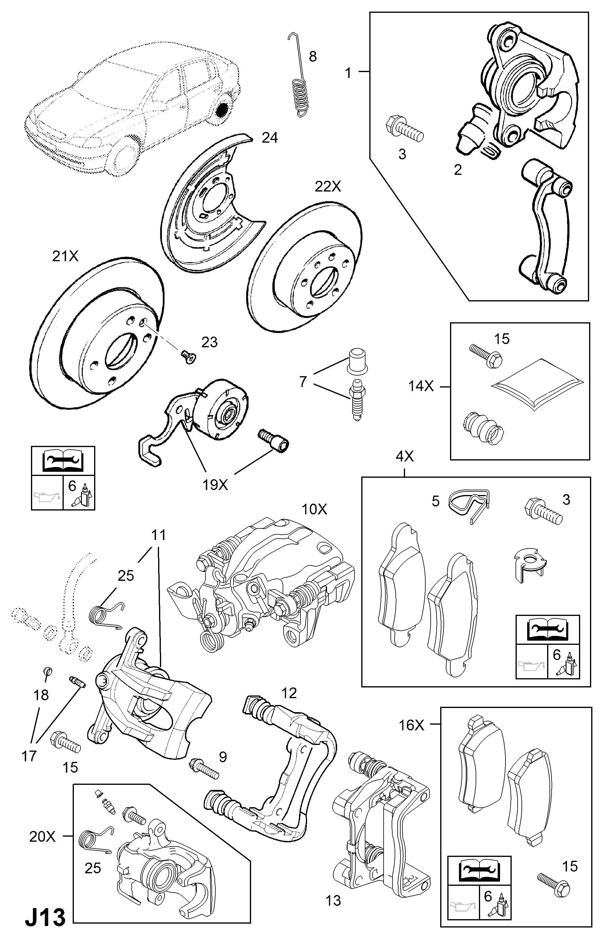 Vauxhall 1 605 093 - Jarrupala, levyjarru inparts.fi