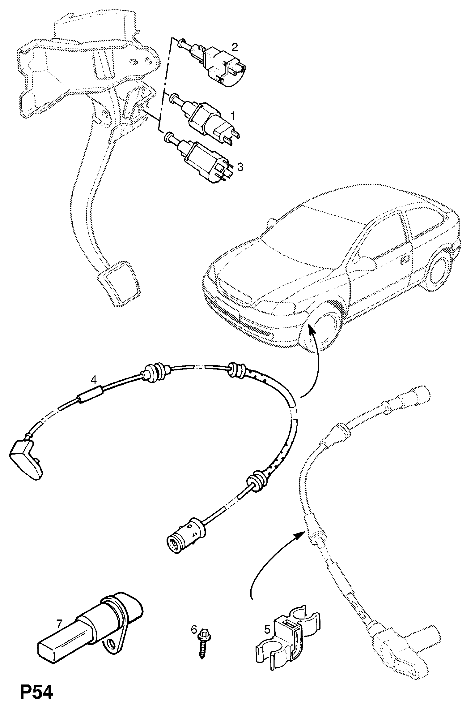 Vauxhall 1238442 - Kulumisenilmaisin, jarrupala inparts.fi