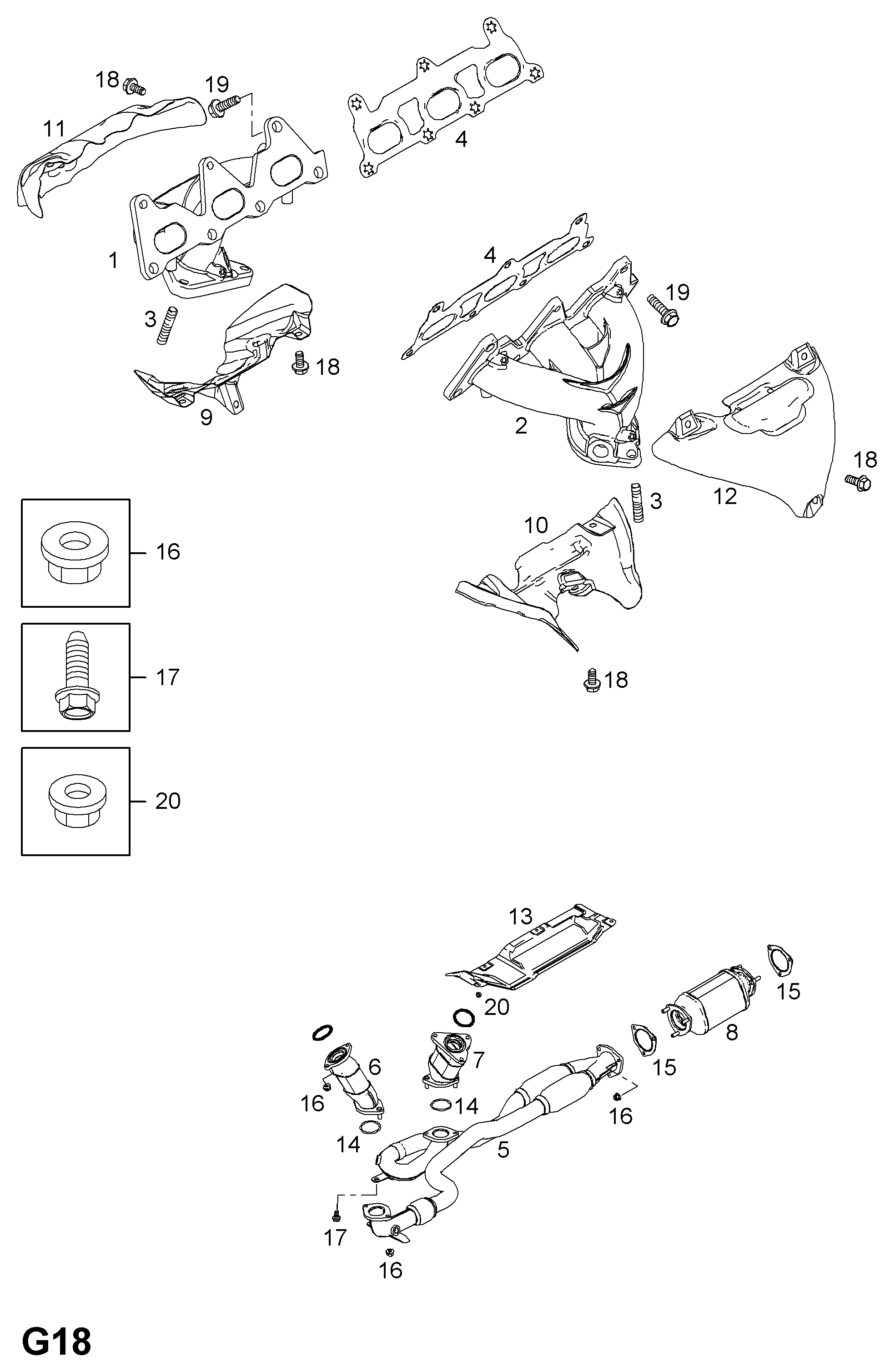 Opel 4805774 - Mutteri, pakosarja inparts.fi