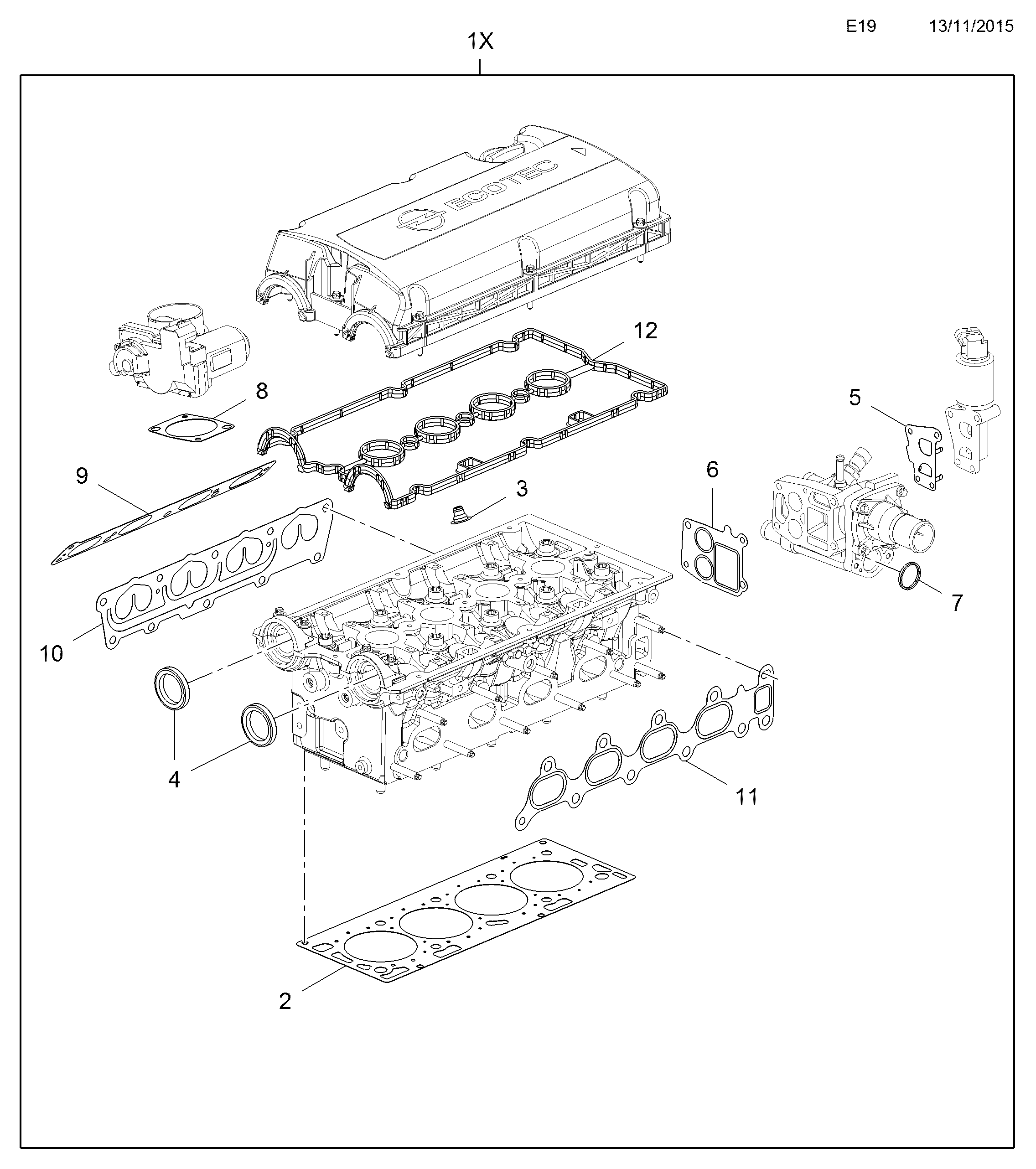 Opel 56 07 593 - Tiiviste, venttiilikoppa inparts.fi