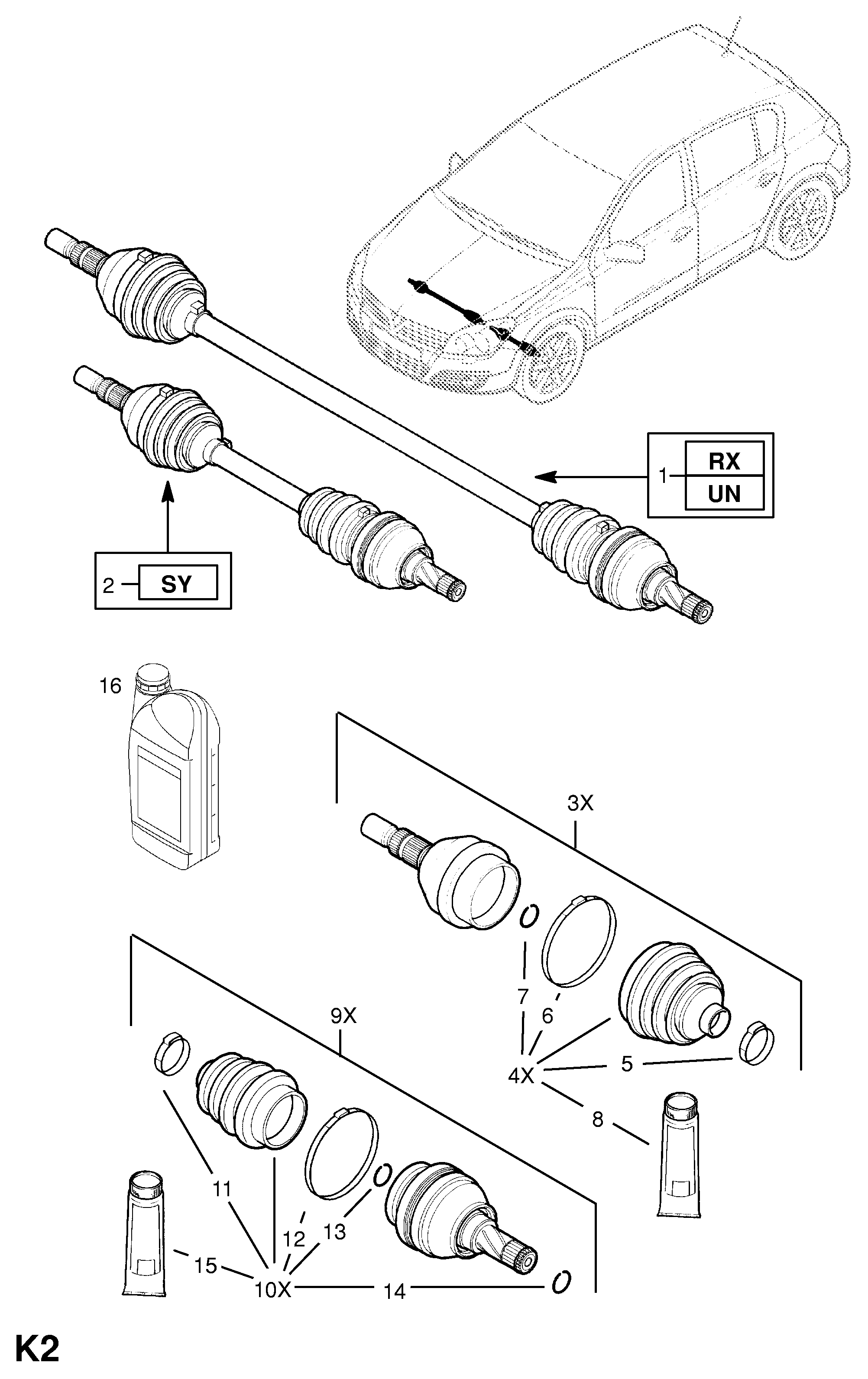 Opel 1603276 - Paljekumi, vetoakseli inparts.fi