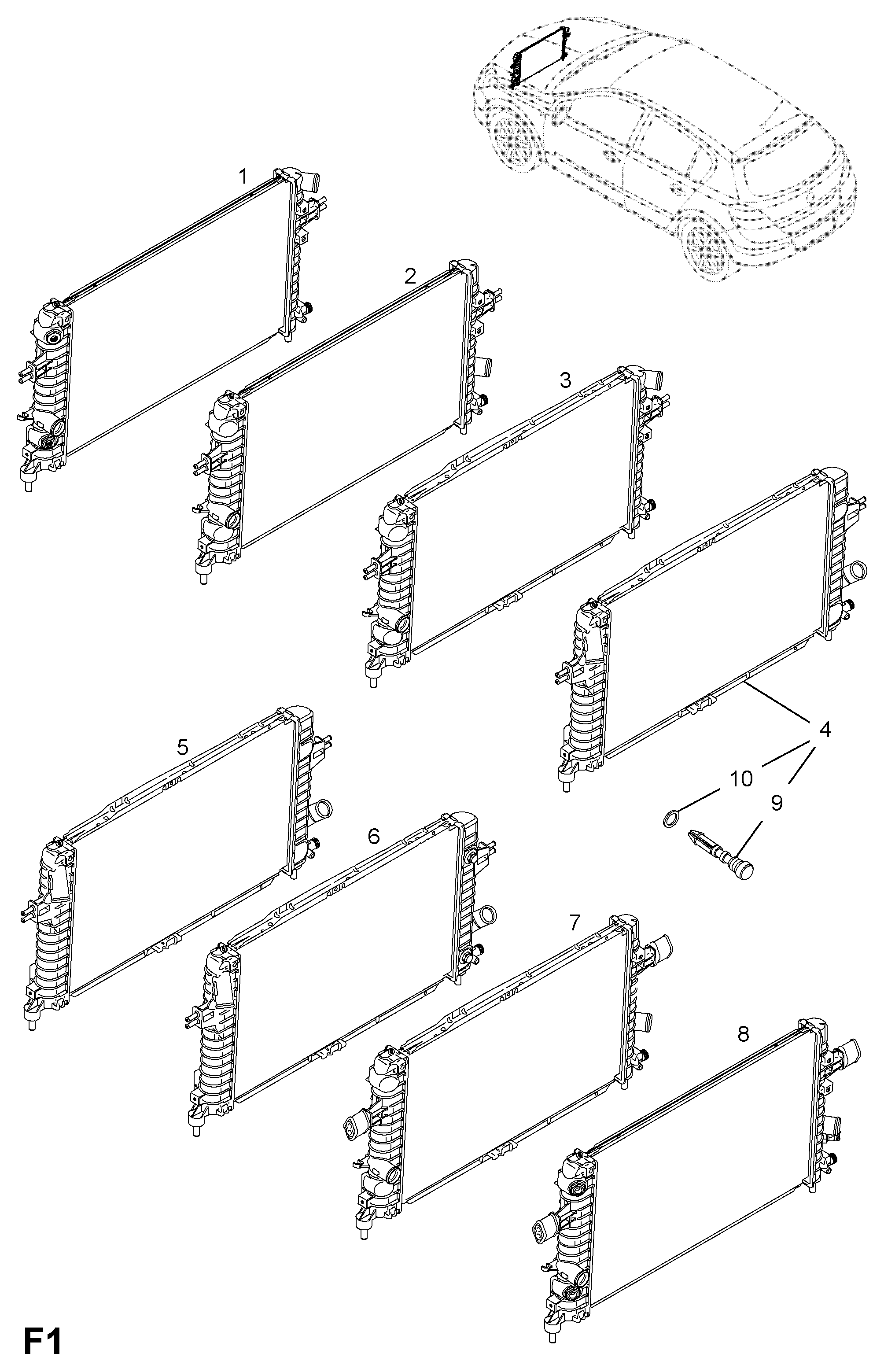 Vauxhall 1300266 - Jäähdytin,moottorin jäähdytys inparts.fi