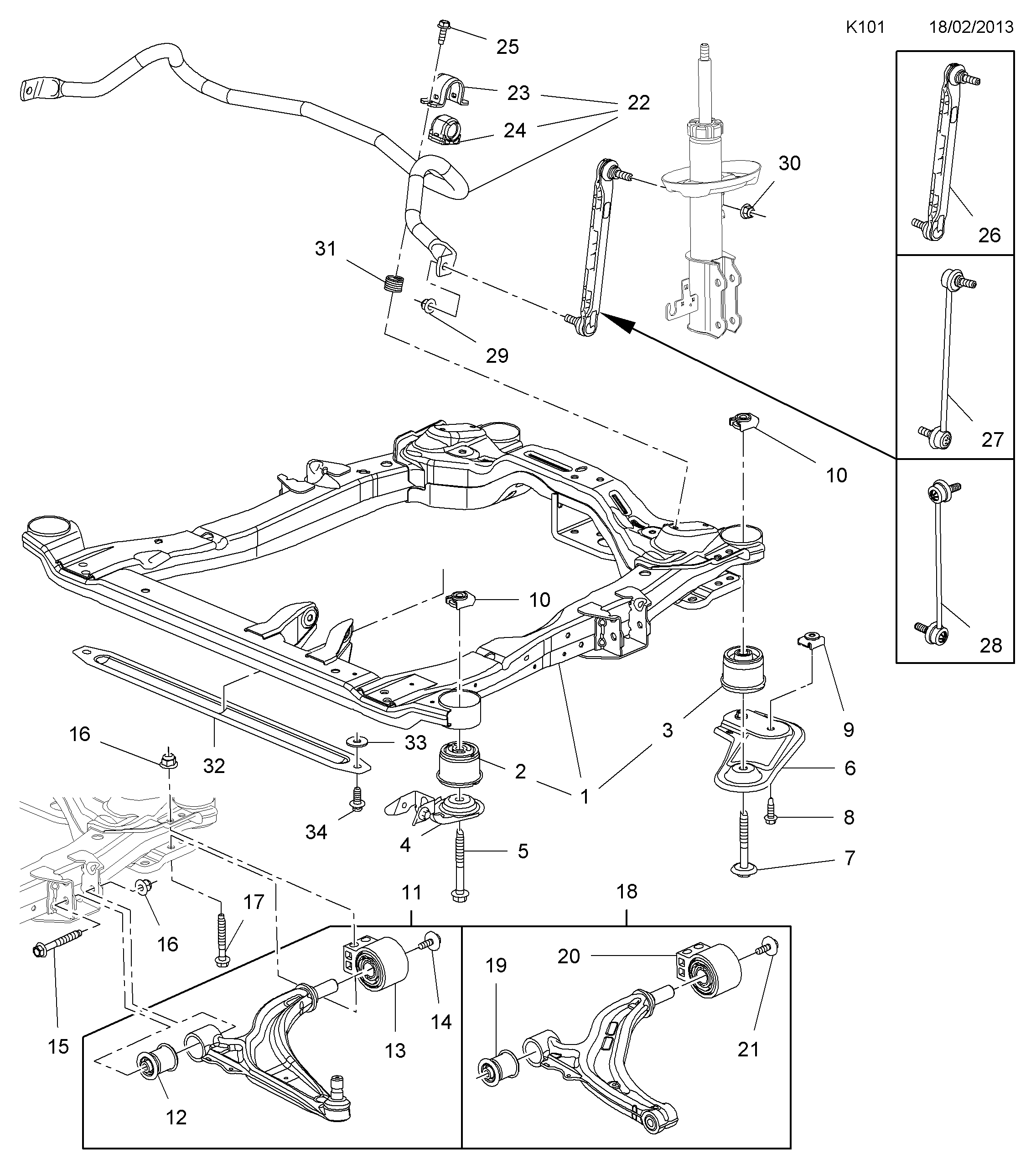 Opel 3 52 508 - Tukivarren hela inparts.fi