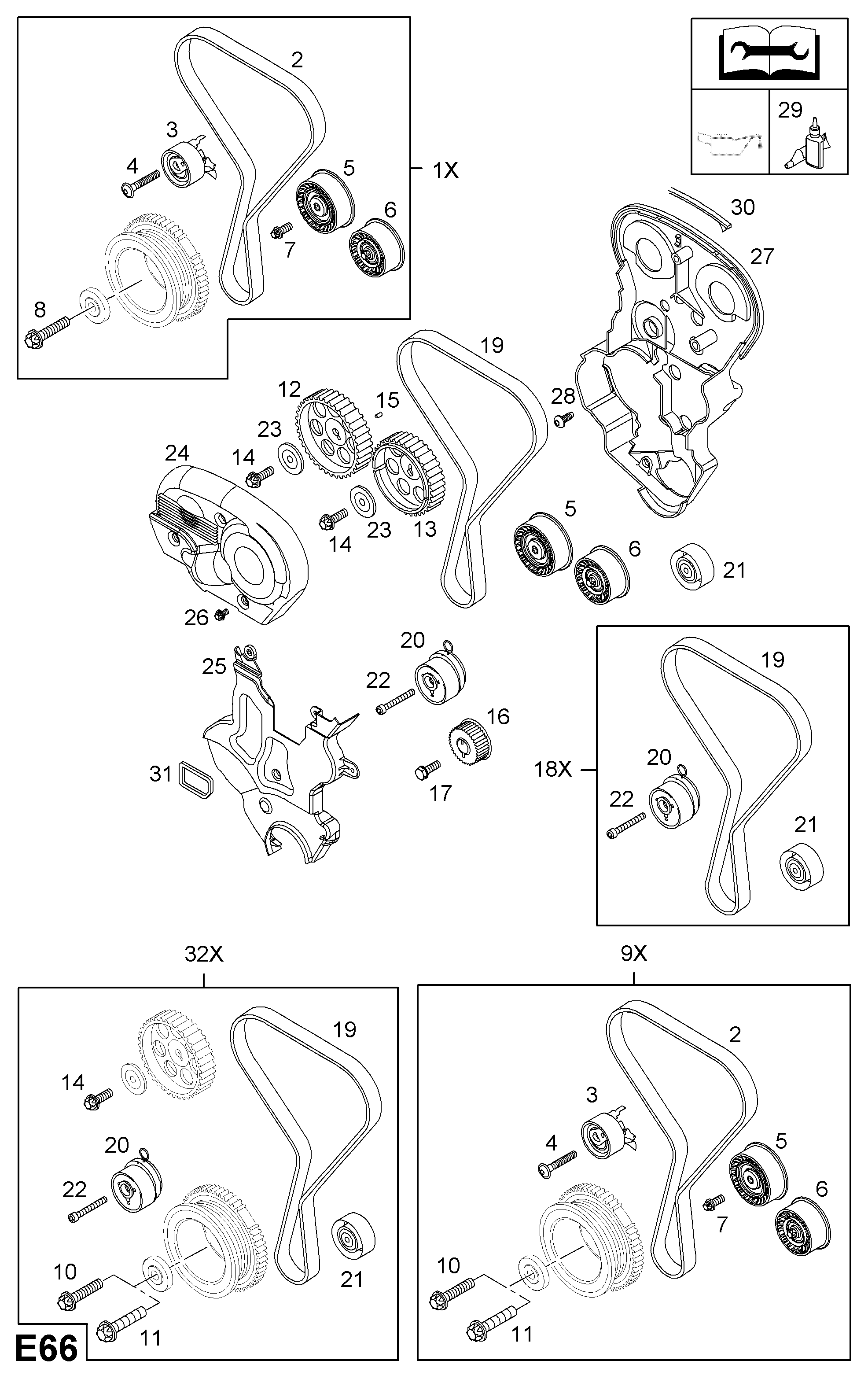 Opel 16 06 314 - Hammashihnasarja inparts.fi