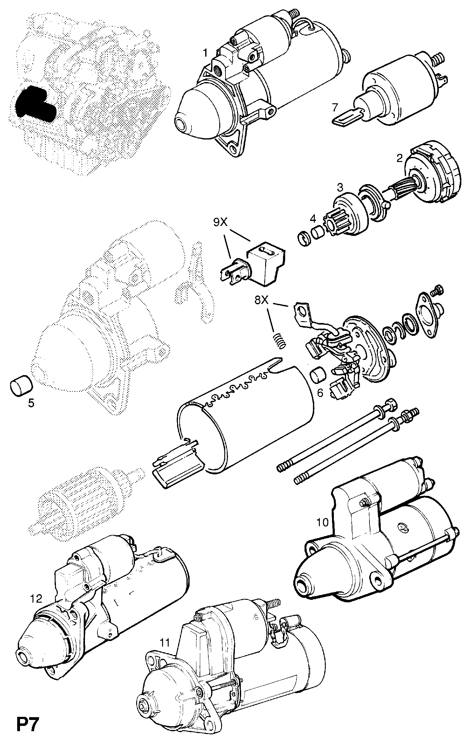 Opel 6202094 - Käynnistinmoottori inparts.fi