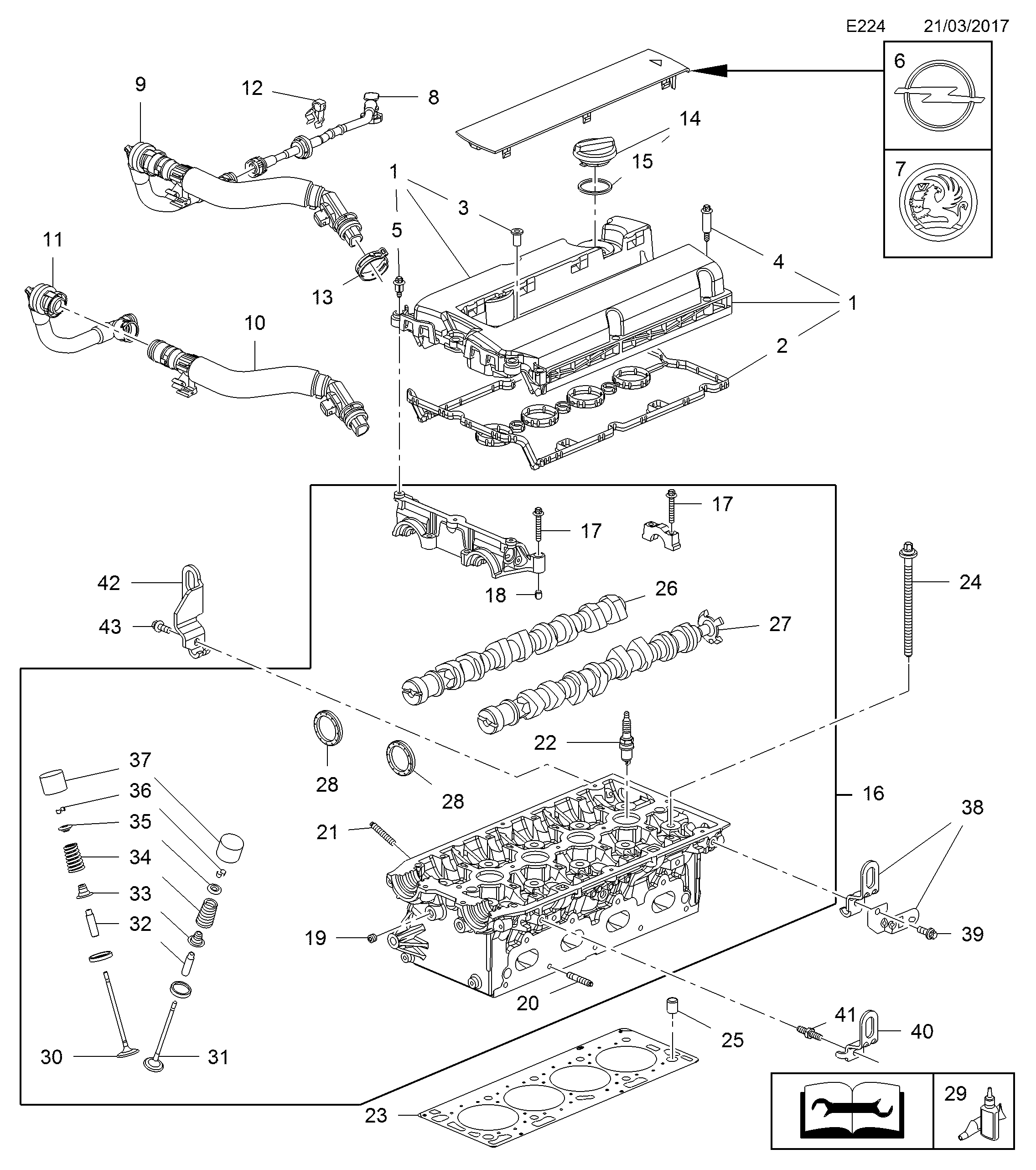 Opel 5607258 - Venttiilikoppa inparts.fi