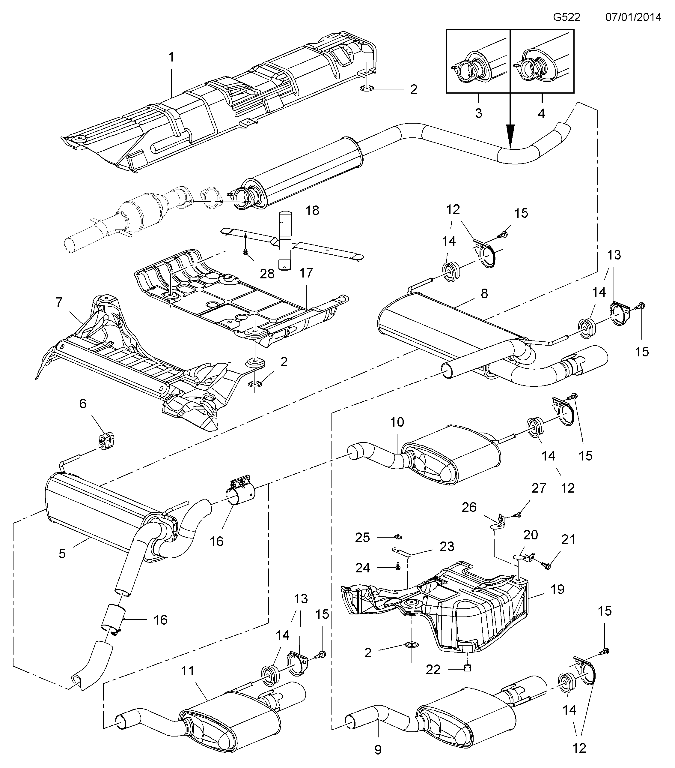 Vauxhall 856078 - Putkenliitin, pakoputkisto inparts.fi