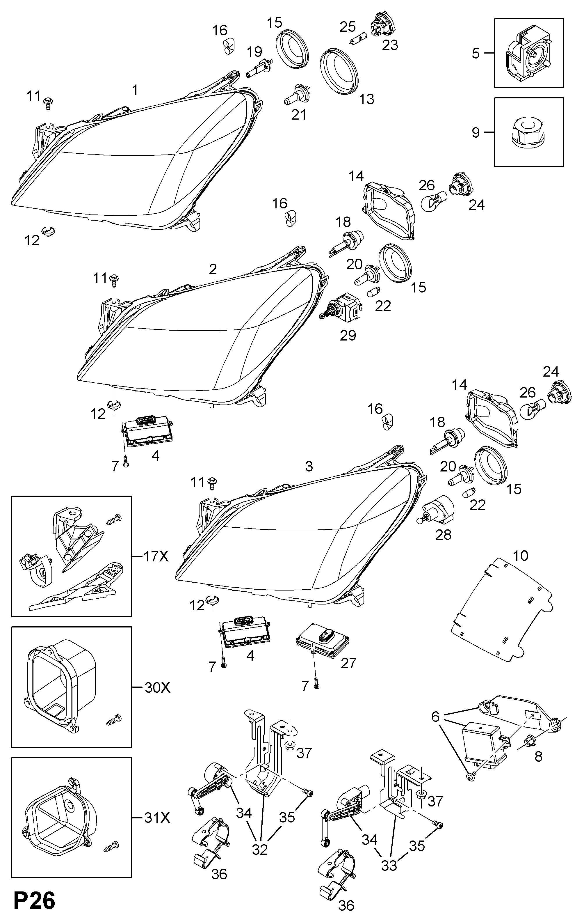 Vauxhall 62 35 149 - Kytkentälaite, kaasupurkauslamppu inparts.fi