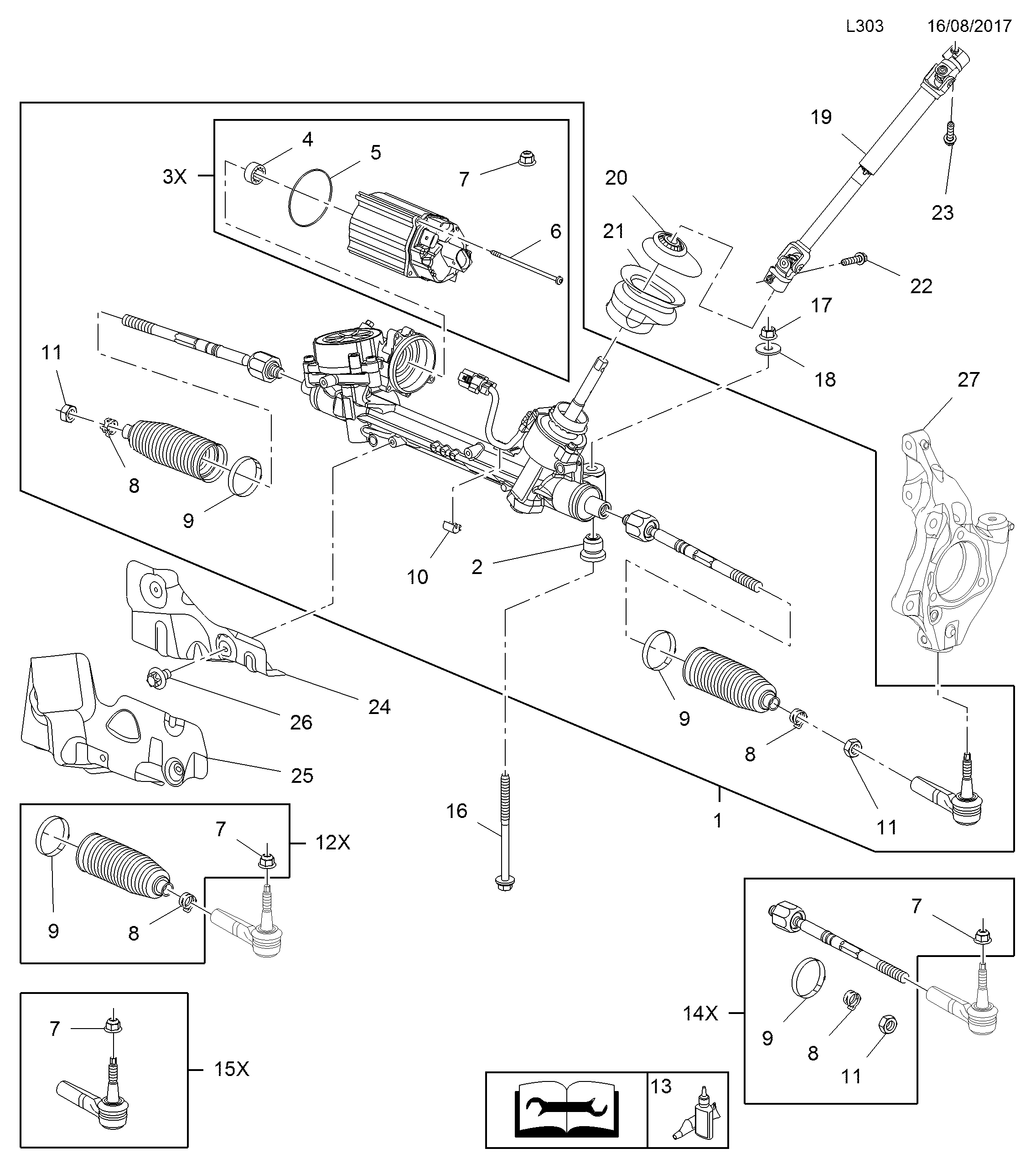 Chevrolet 1609182 - Paljekumisarja, ohjaus inparts.fi