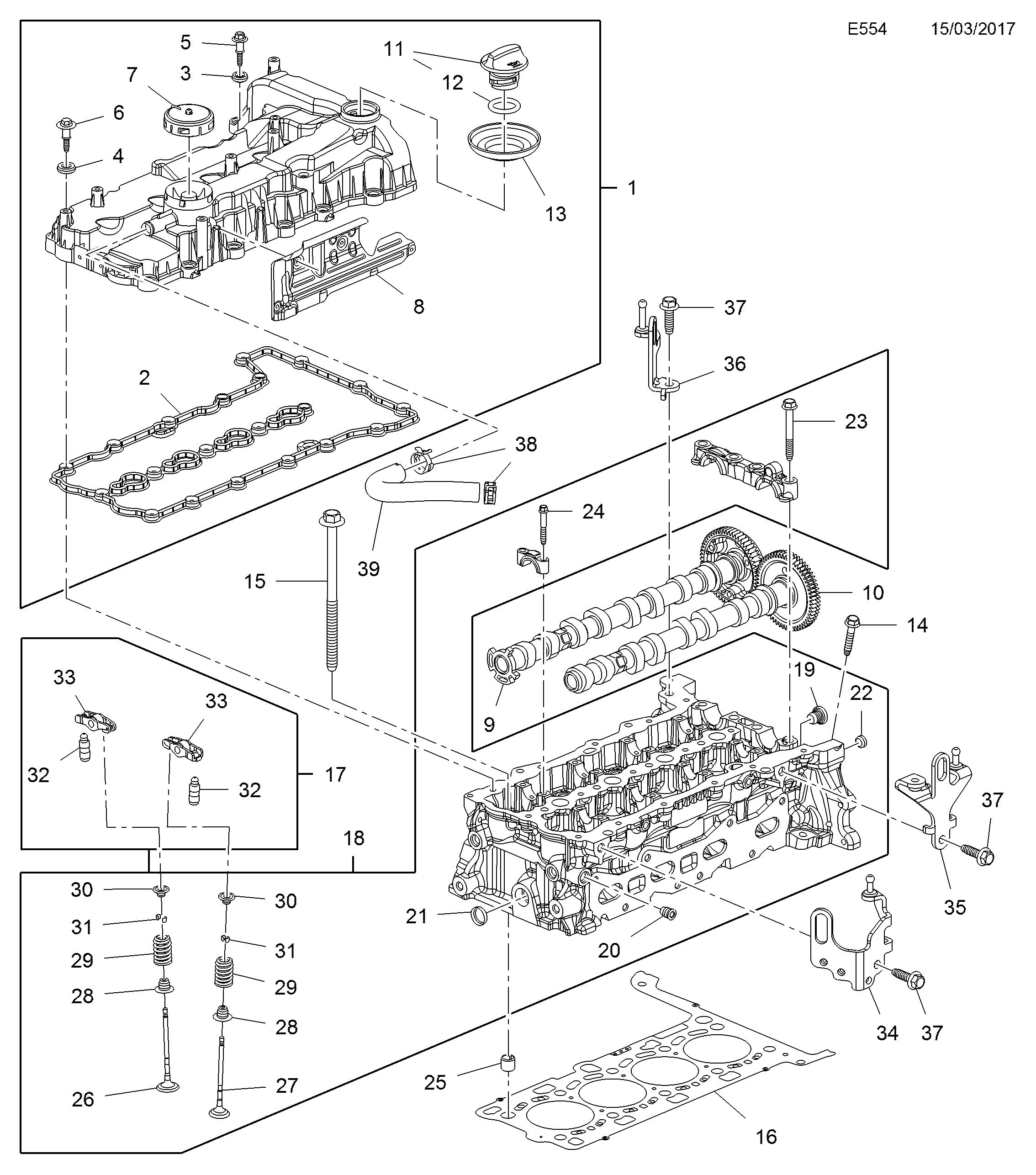 Opel 642 085 - Tiiviste, venttiilivarsi inparts.fi