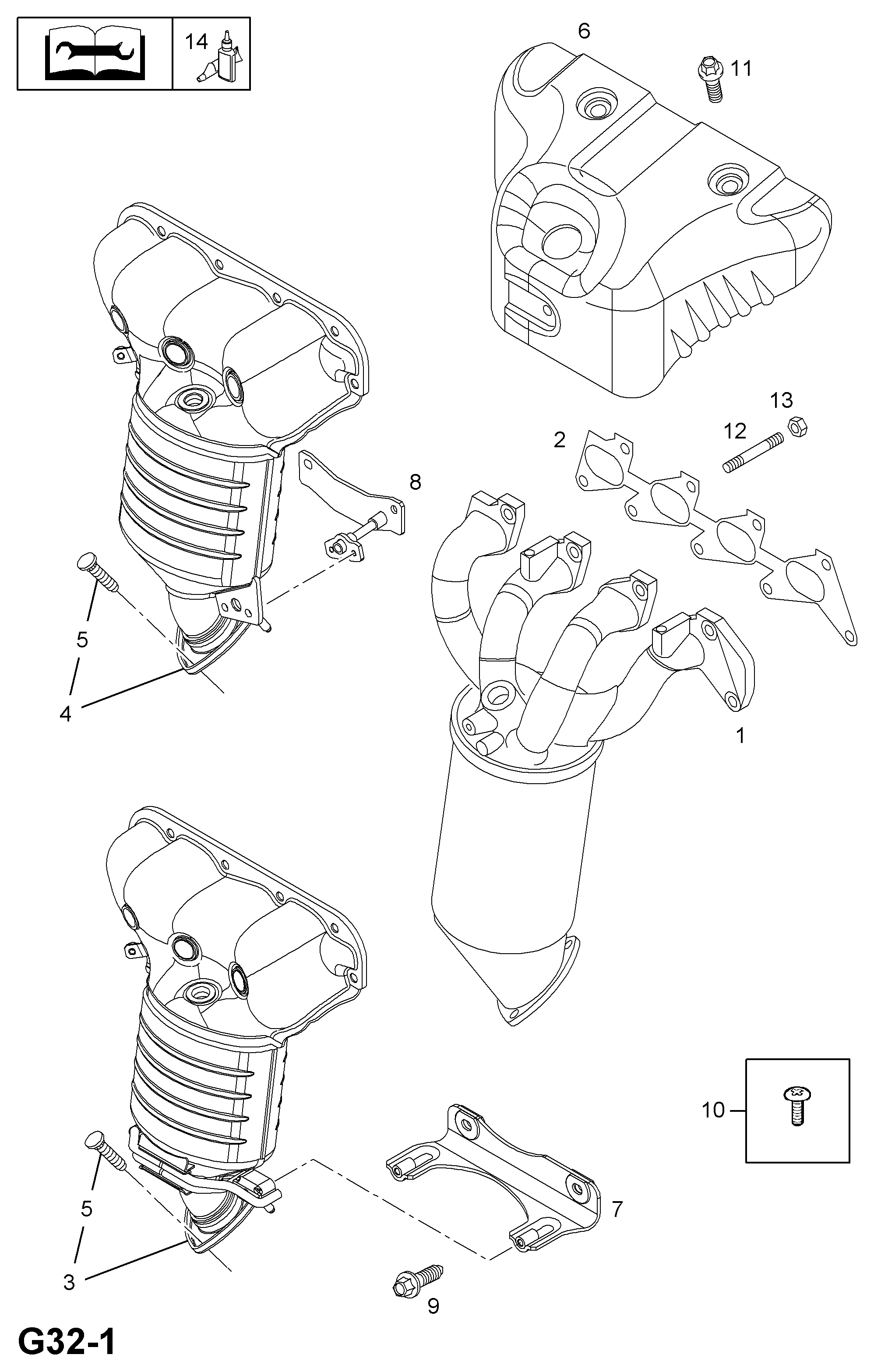 Opel 849681 - Katalysaattori inparts.fi