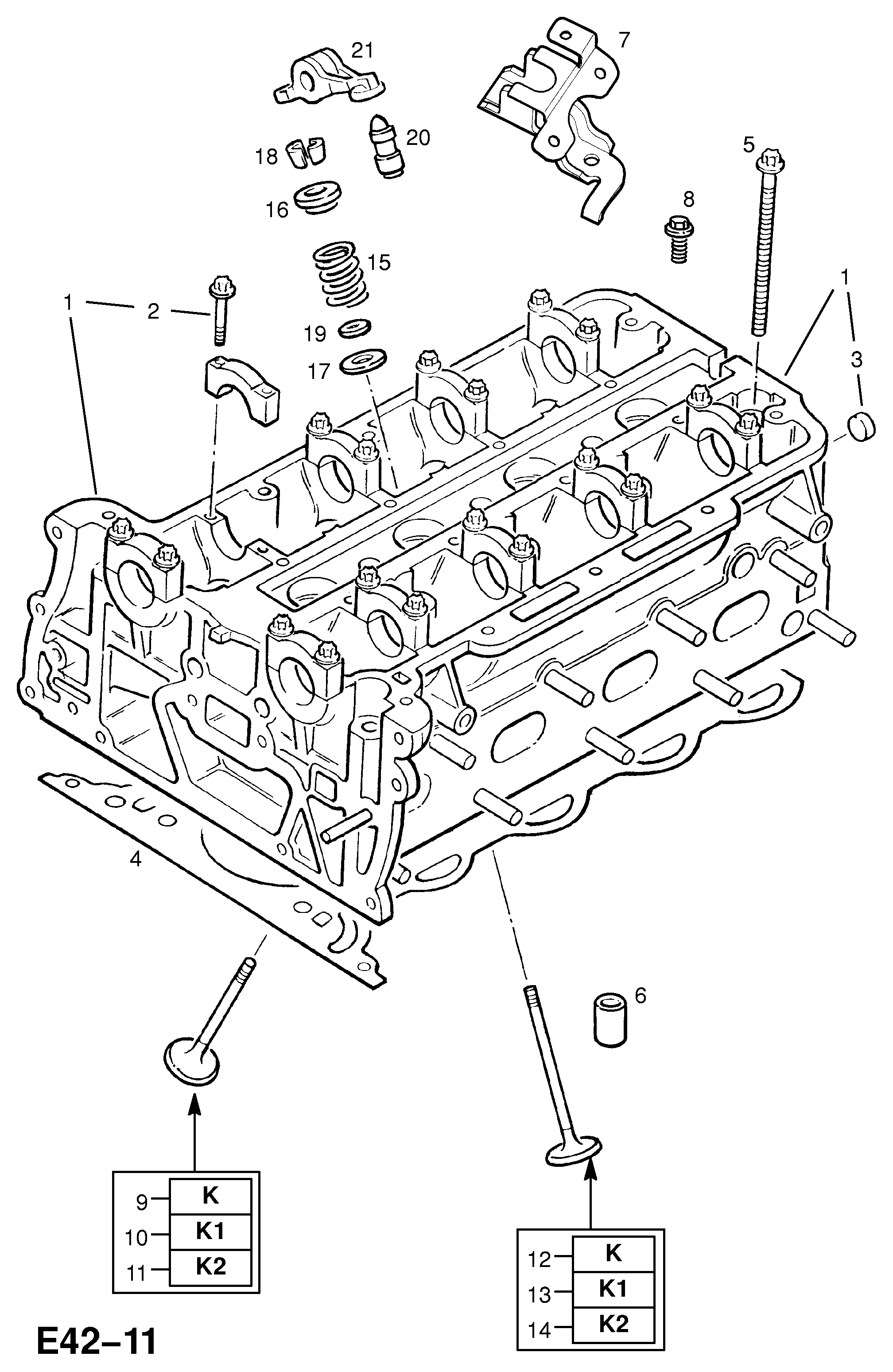 Opel 56 07 837 - Tiiviste, sylinterikansi inparts.fi