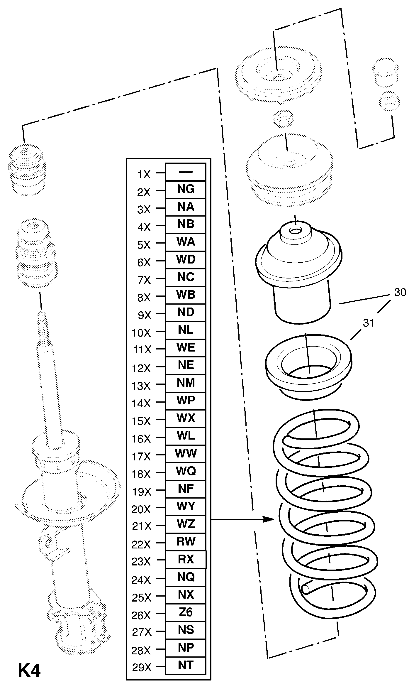 Opel 312 110 - Jousi (auton jousitus) inparts.fi