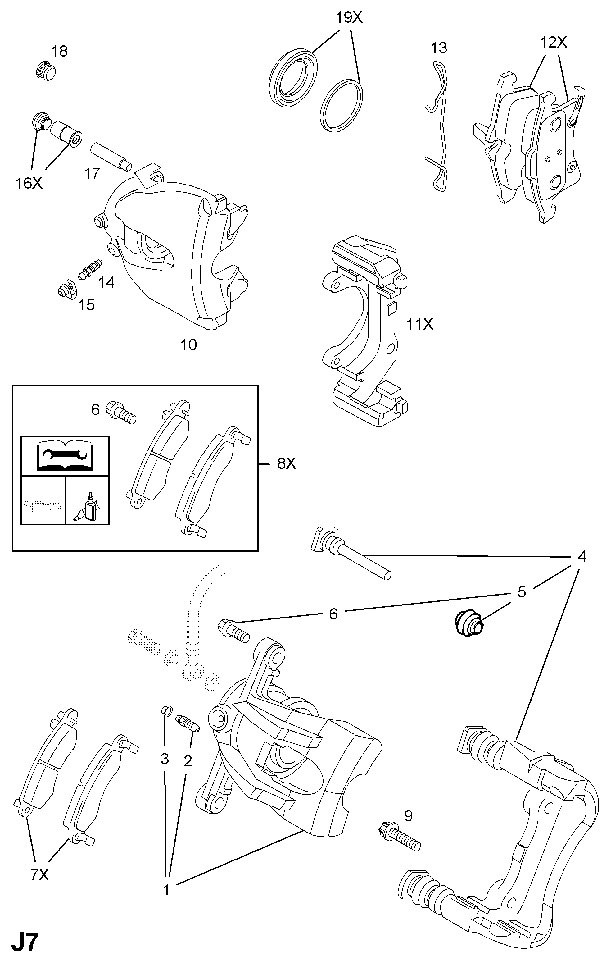 Opel 16 05 905 - Ohjainhylsysarja, jarrusatula inparts.fi