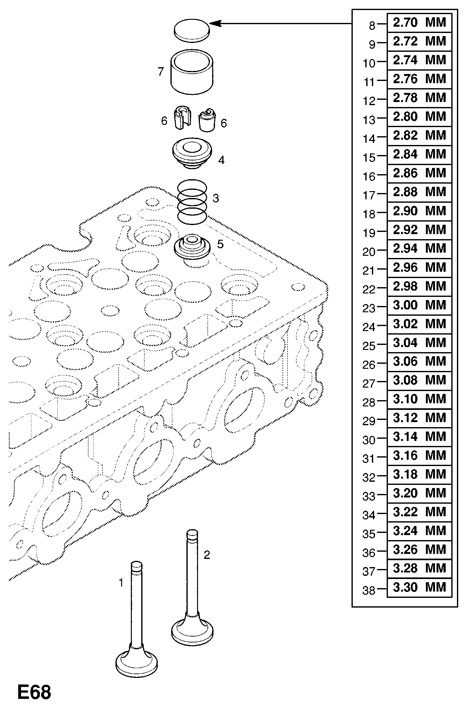 Opel 641679 - Säätölevy, venttiilivälys inparts.fi