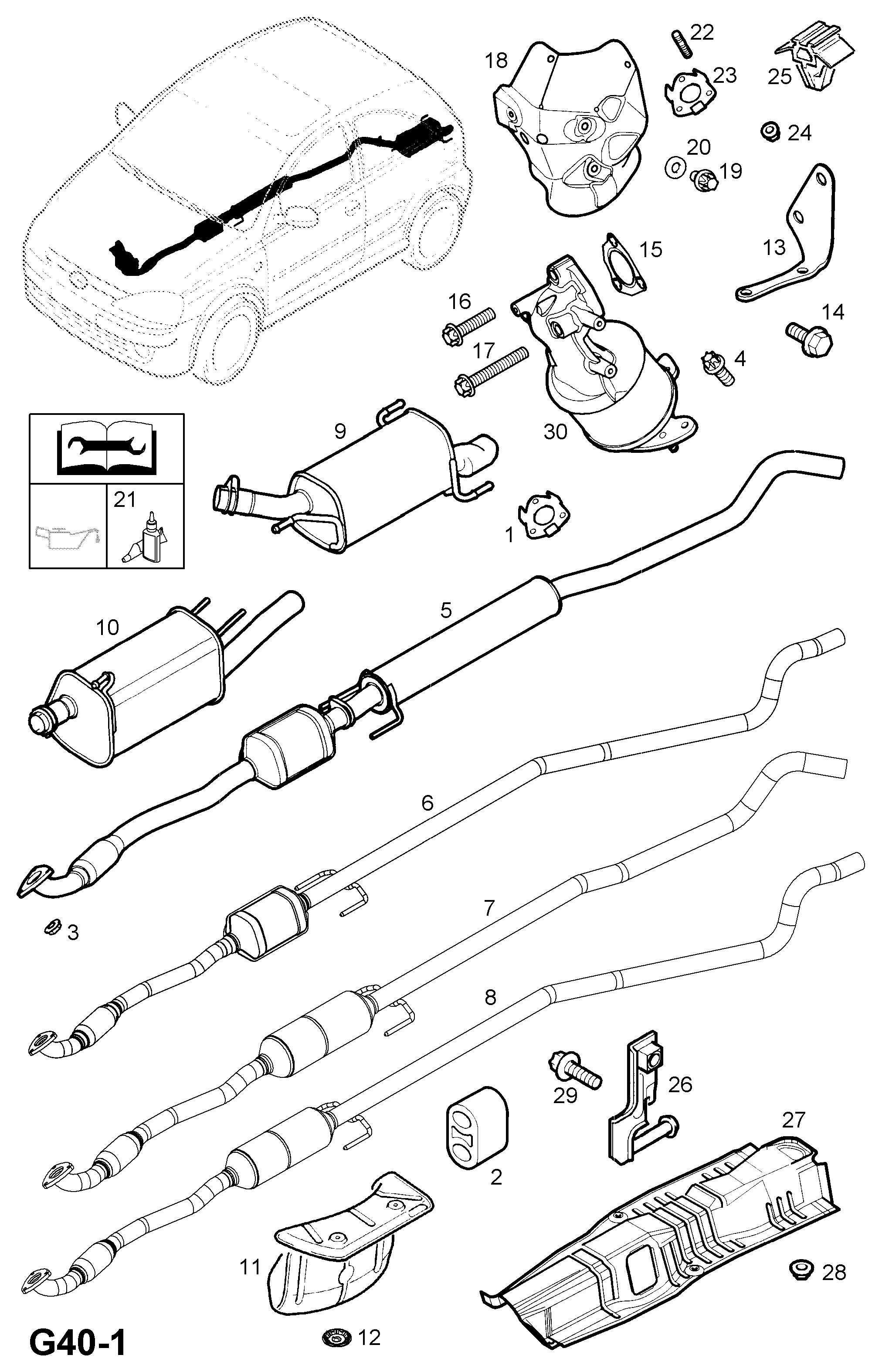 Opel 855192 - Katalysaattori inparts.fi