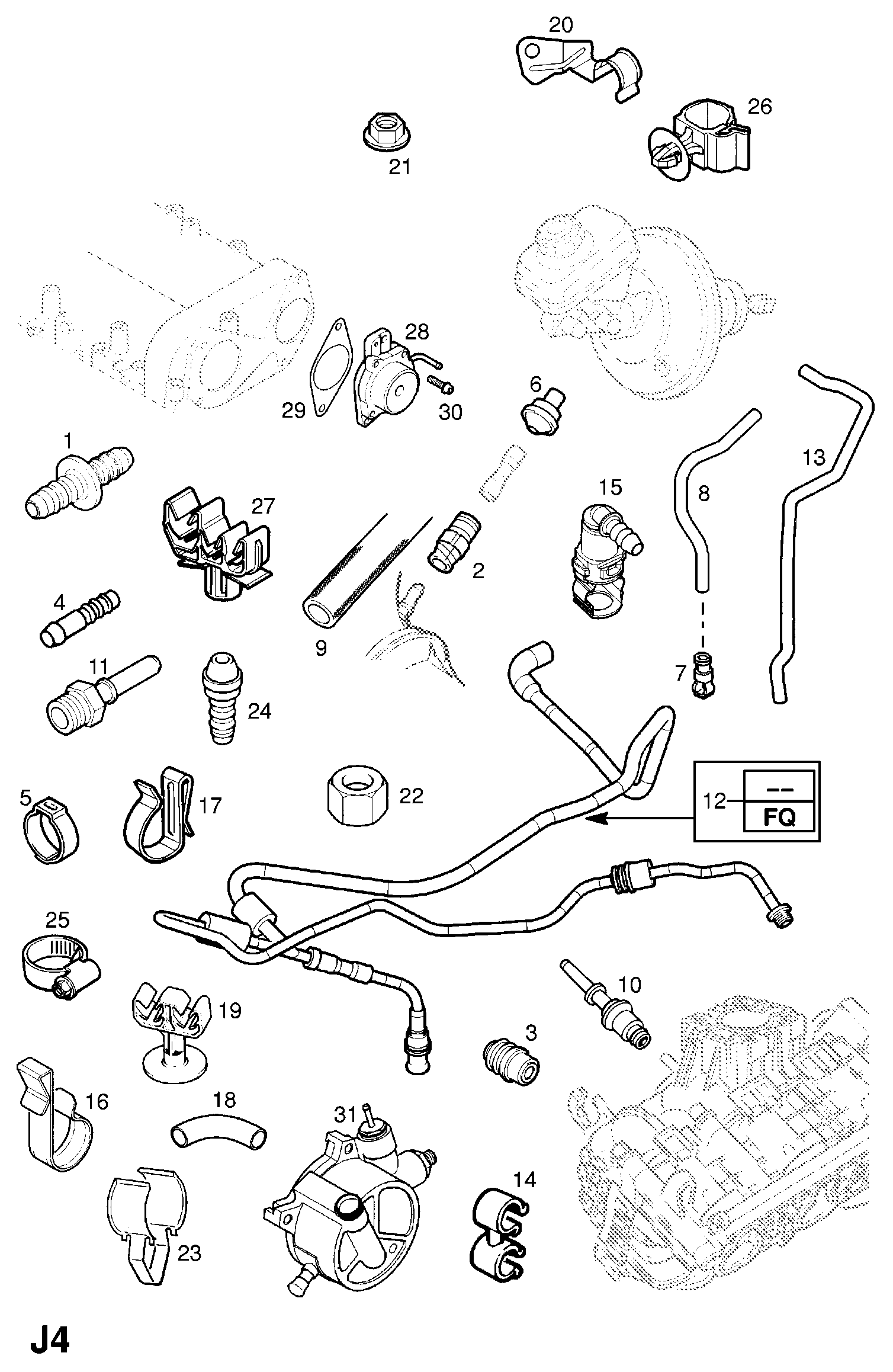 Opel 12 06 572 - Alipainepumppu, jarrujärjestelmä inparts.fi