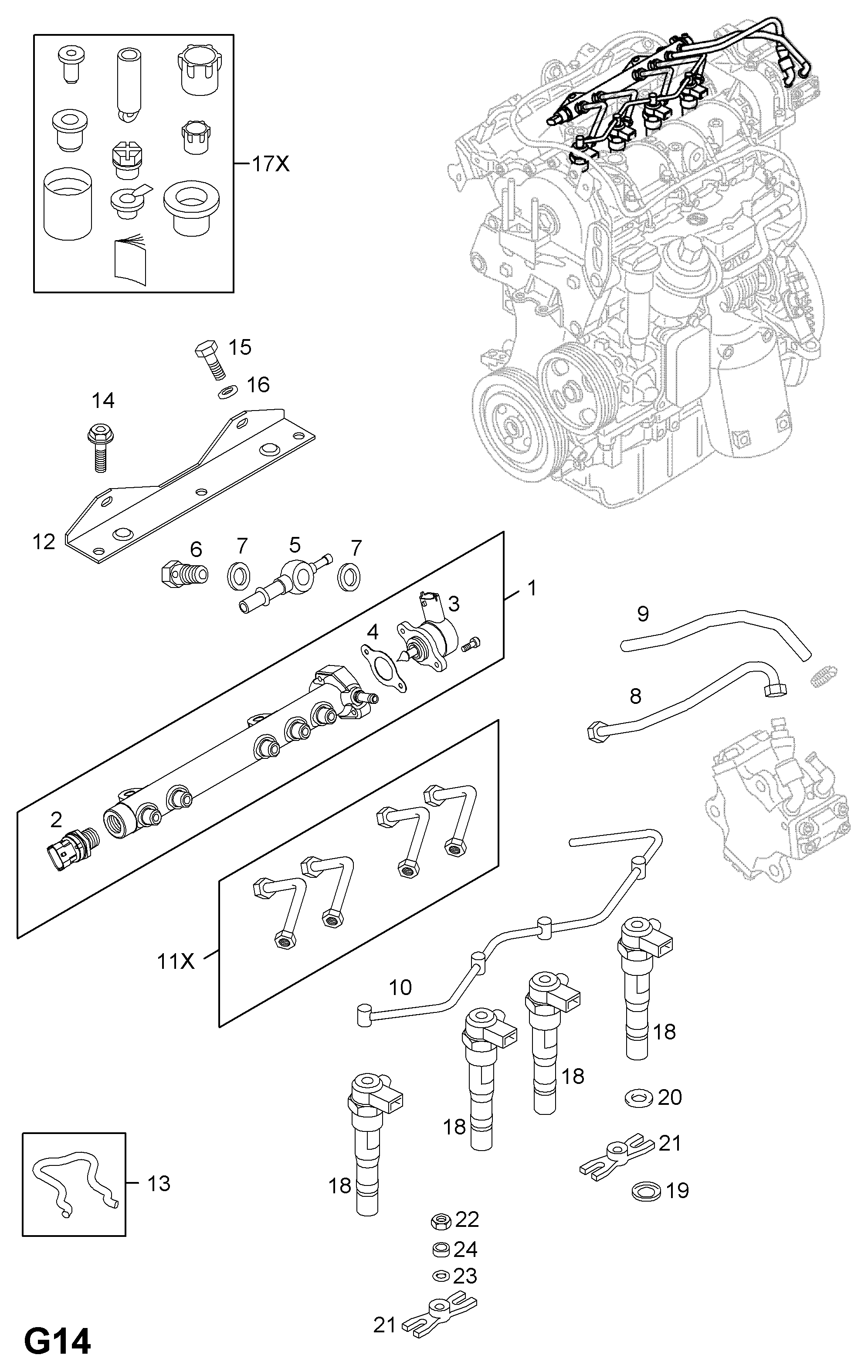 Opel 8 17 329 - Tunnistin, ahtopaine inparts.fi