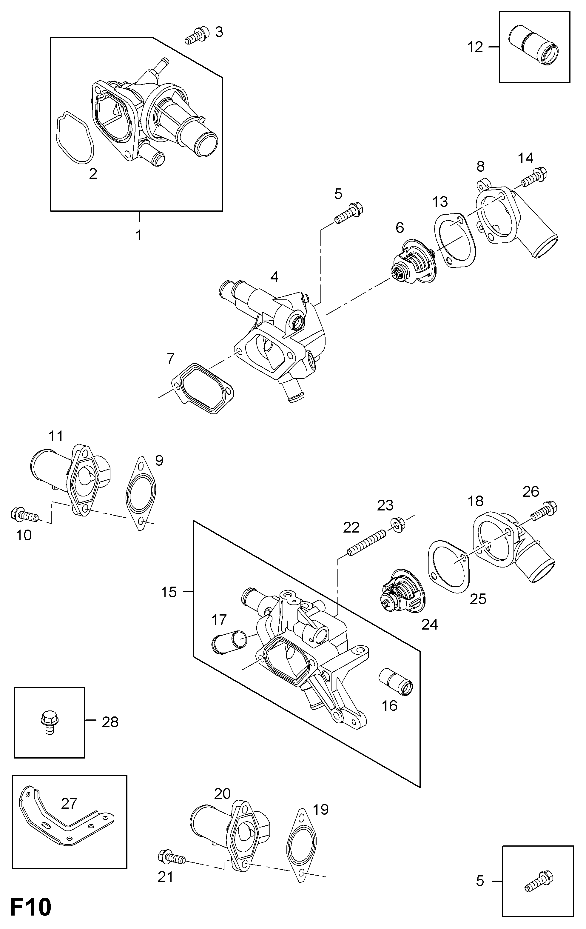 Opel 63 38 022 - Termostaatti, jäähdytysneste inparts.fi