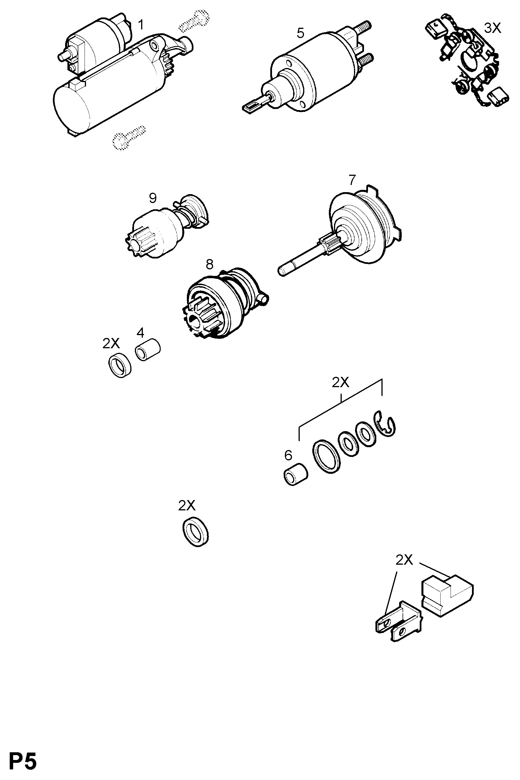 Opel 1203204 - Hela, käynnistinakseli inparts.fi