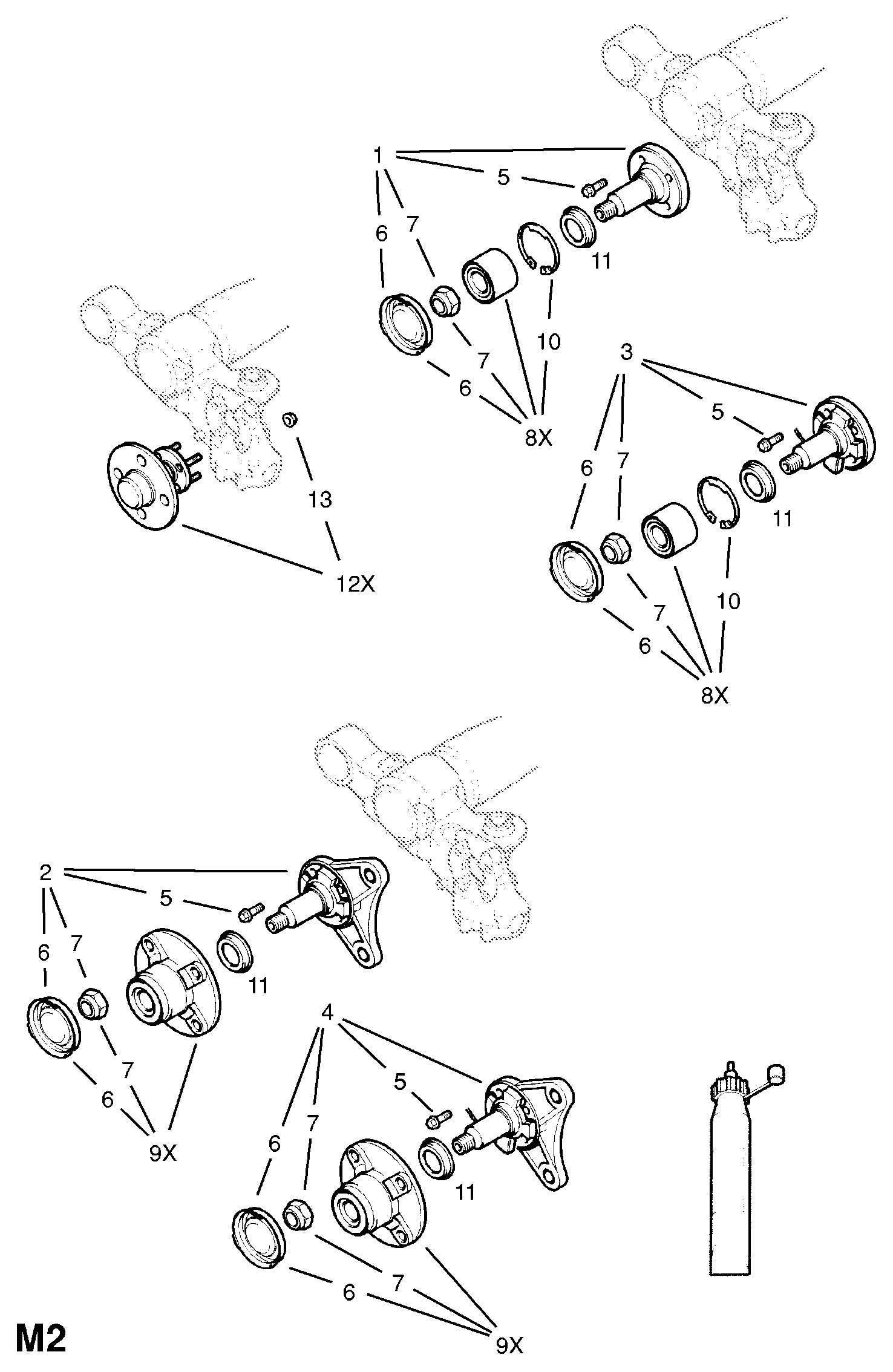 Opel 16 04 003 - Pyöränlaakerisarja inparts.fi