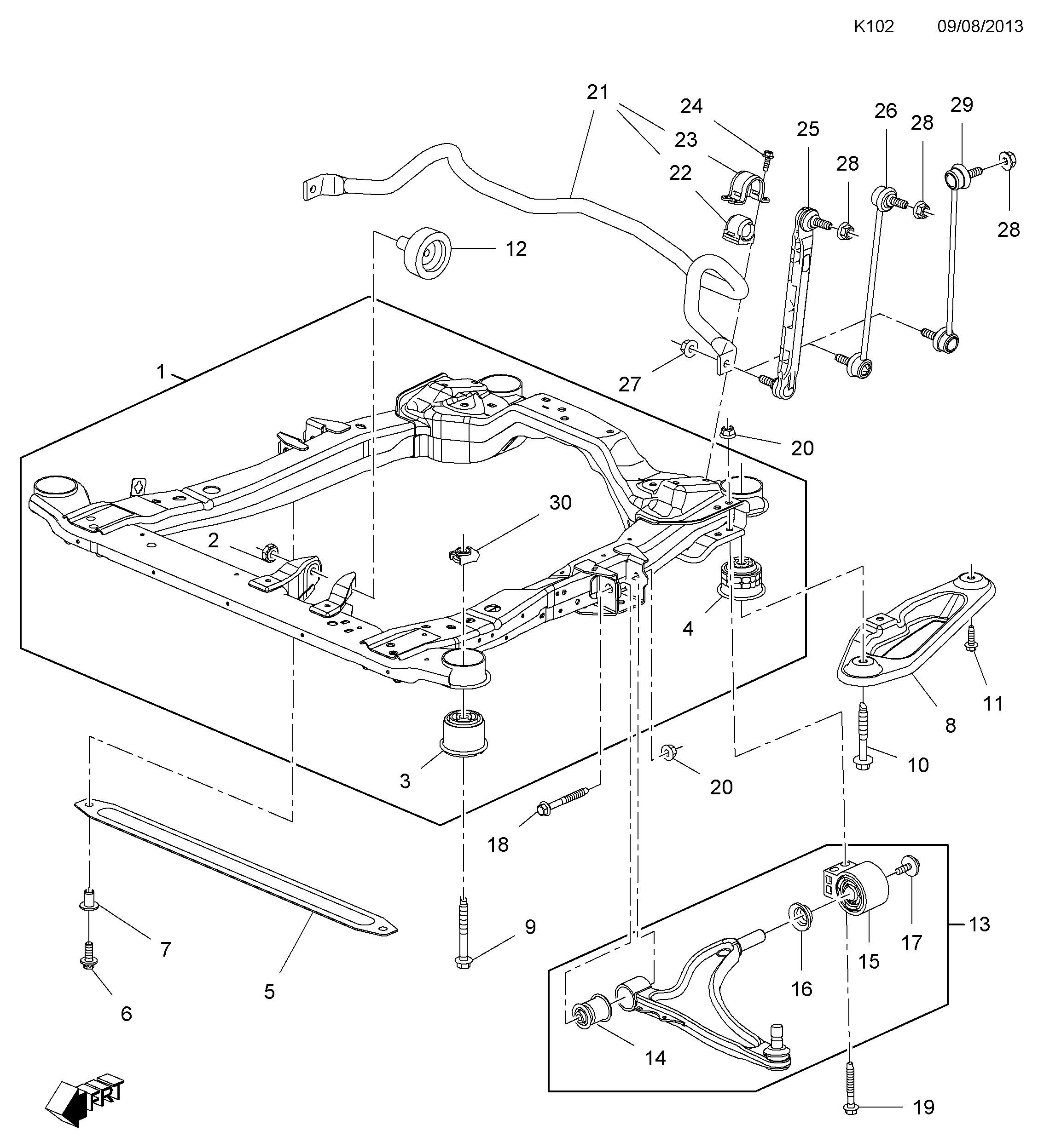 DAEWOO 350618 - Tanko, kallistuksenvaimennin inparts.fi