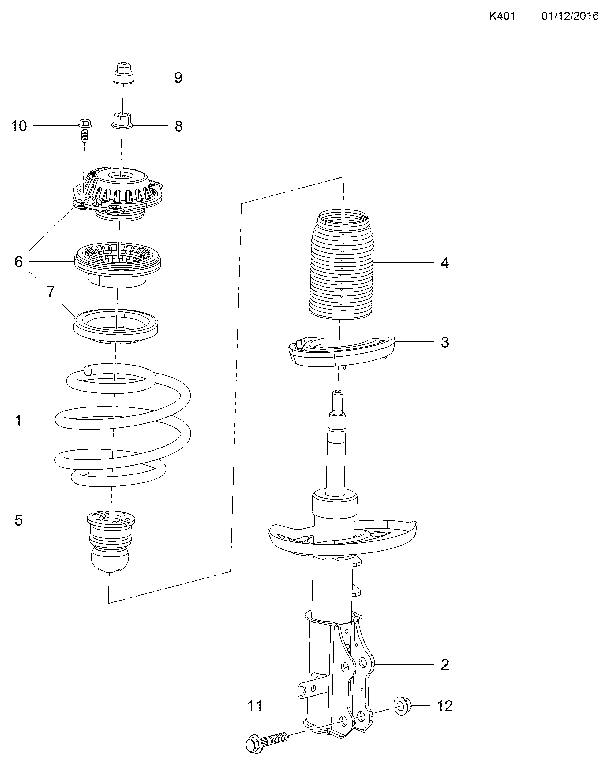 Opel 23335486 - Jousijalan tukilaakeri inparts.fi