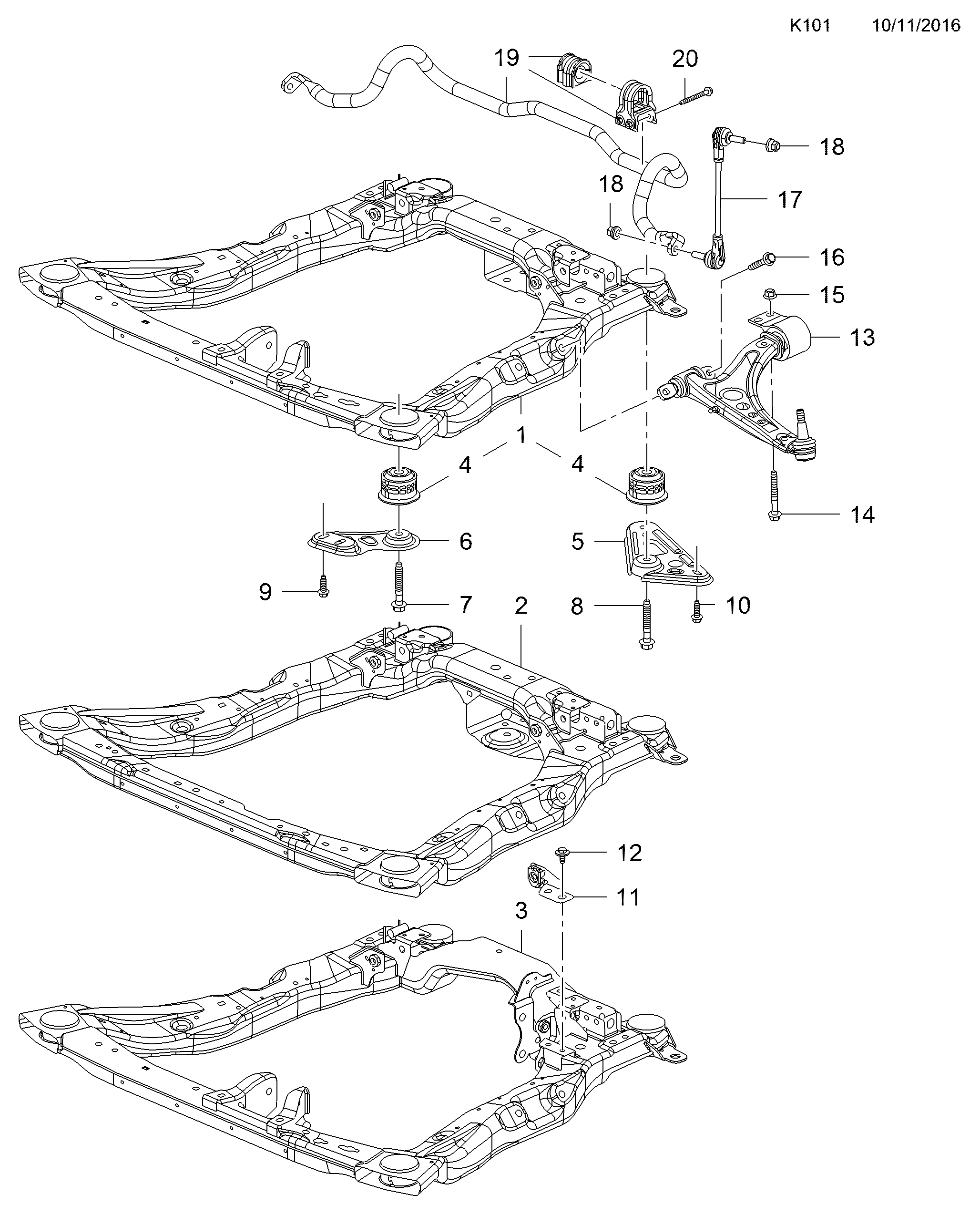 Opel 84144881 - Laakerin holkki, vakaaja inparts.fi