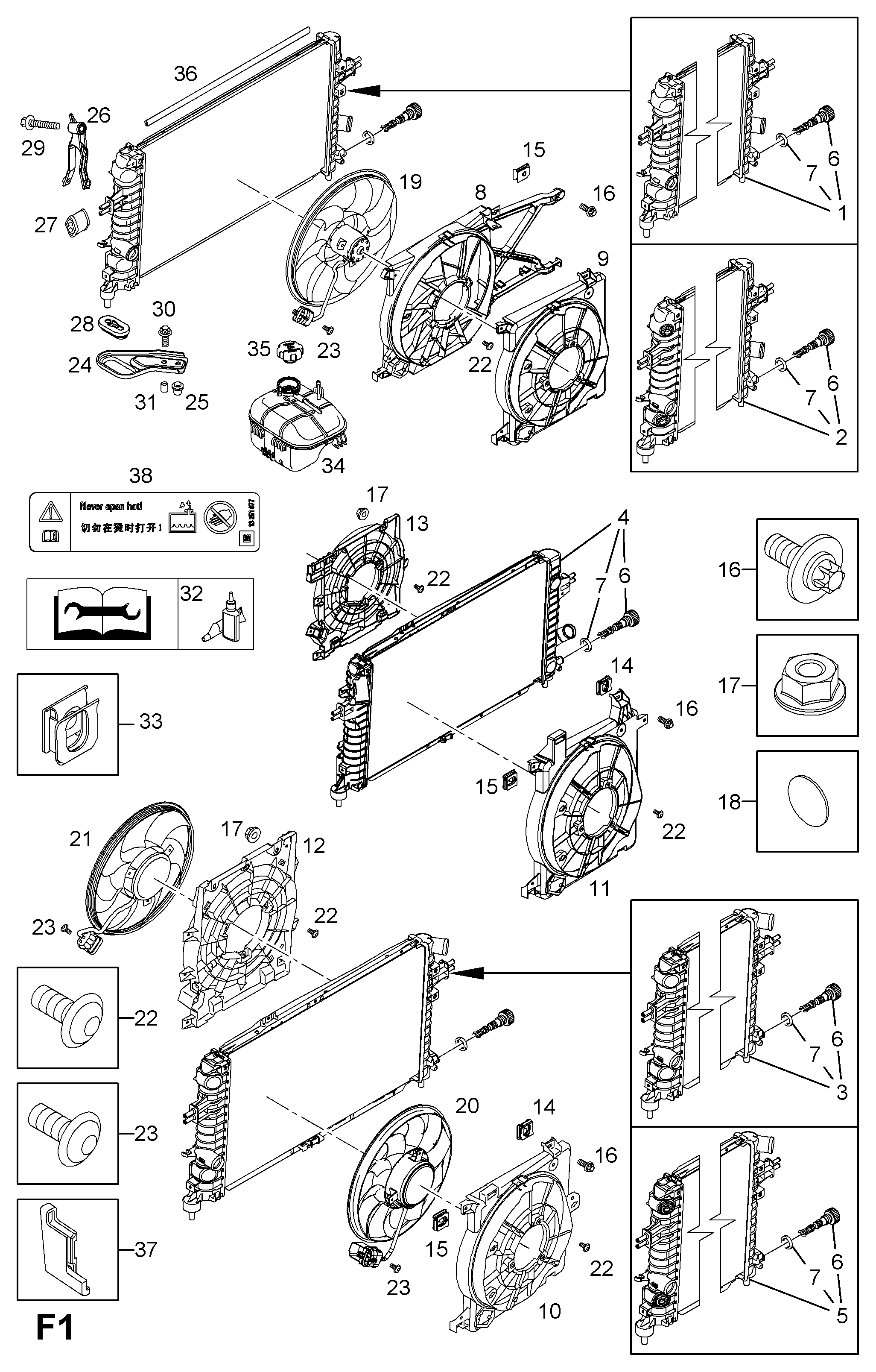 Opel 1304677 - Korkki, paisuntasäiliö inparts.fi