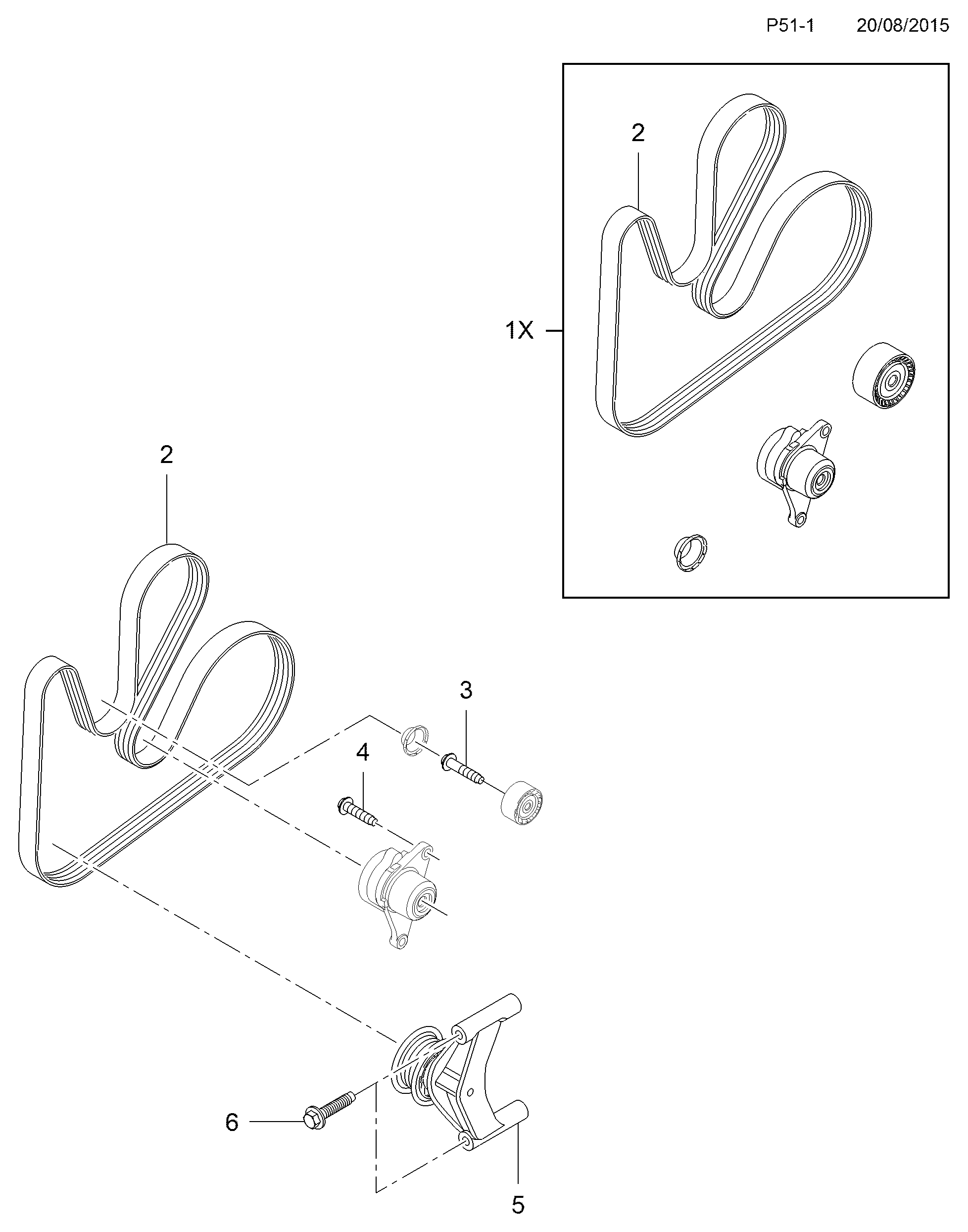 Opel 4423721 - Moniurahihnasarja inparts.fi