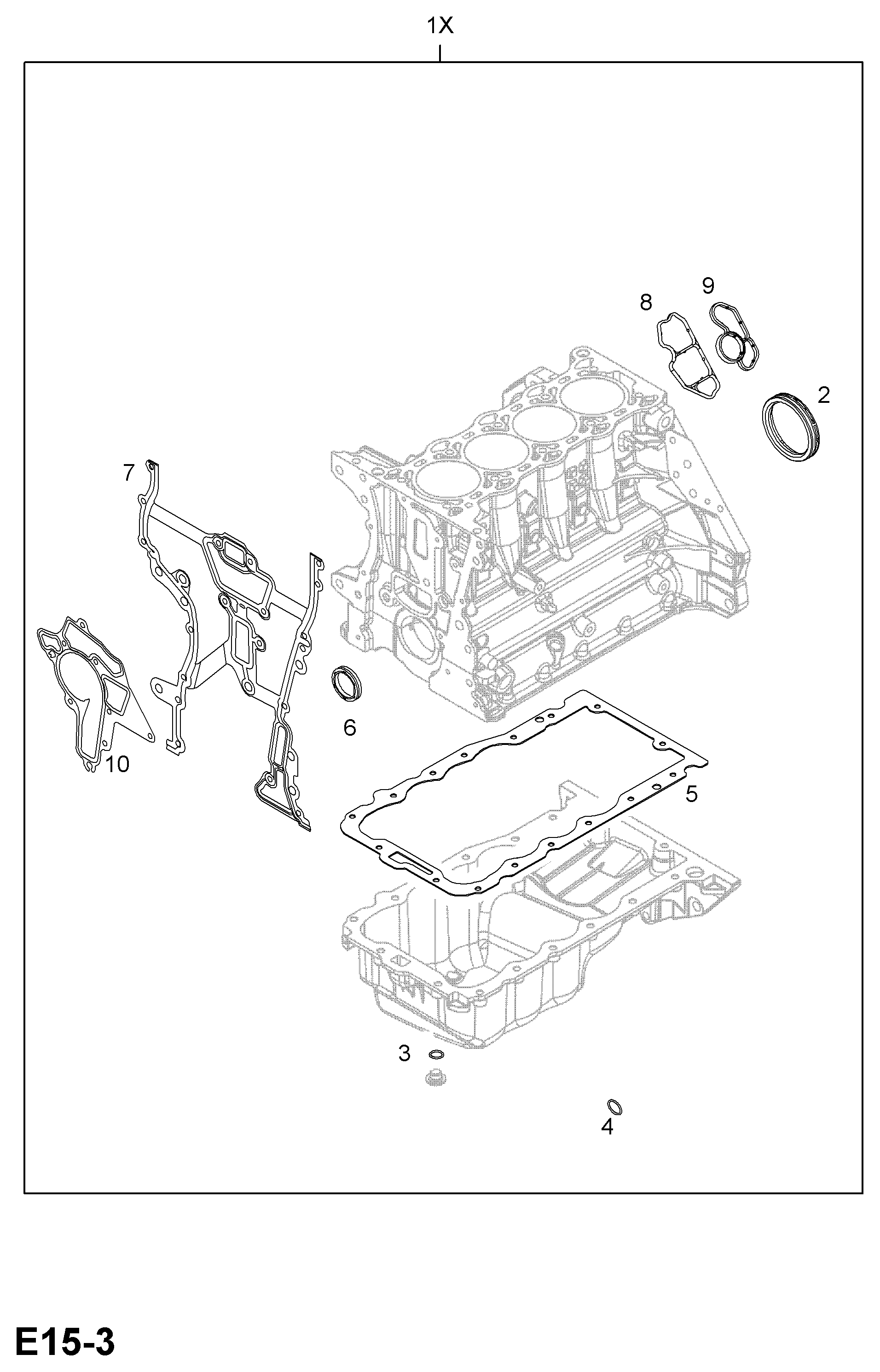 Vauxhall 1606248 - Tiivistesarja, kampikammio inparts.fi