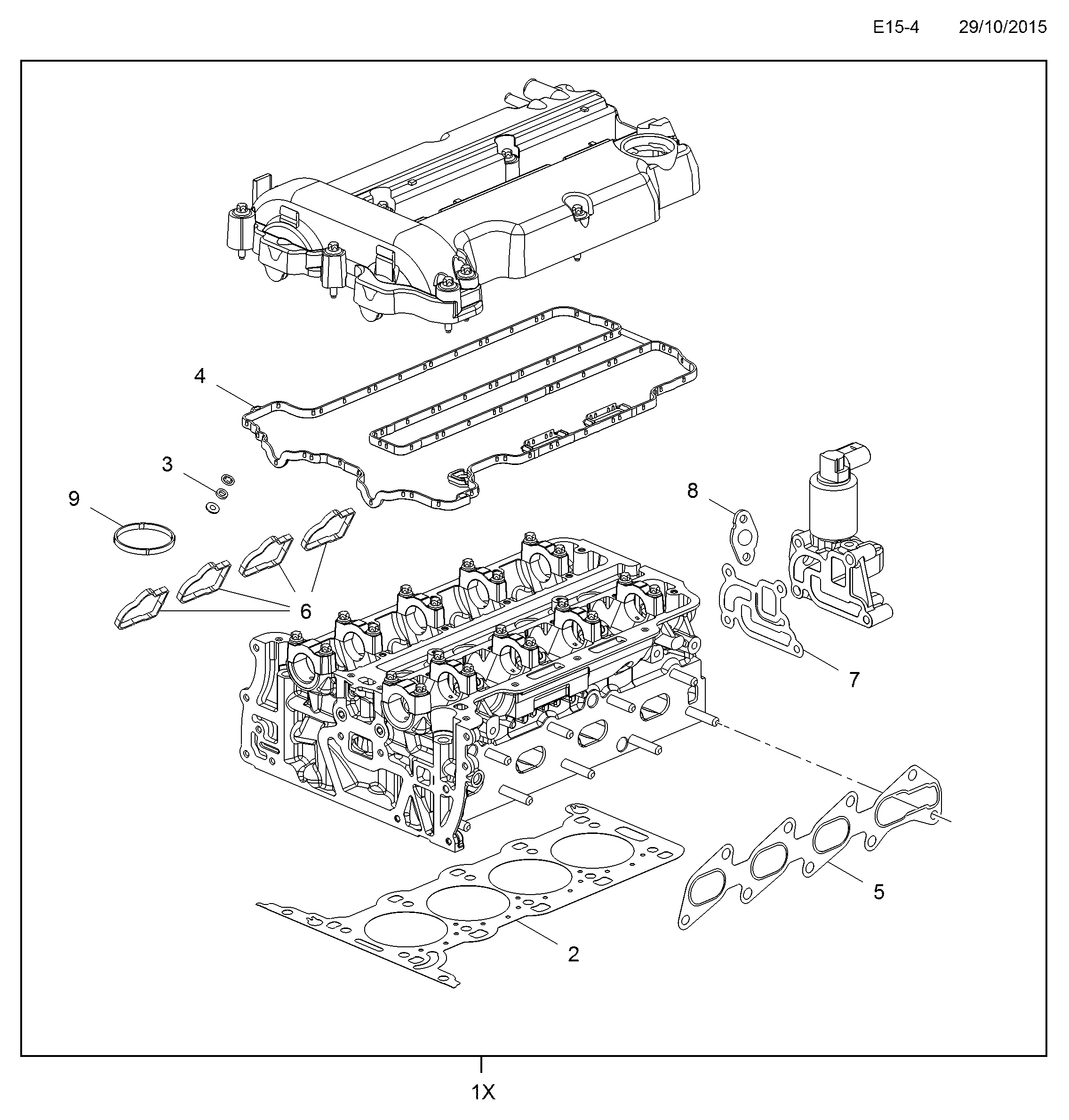 Opel 16 06 247 - Tiivistesarja, sylinterikansi inparts.fi