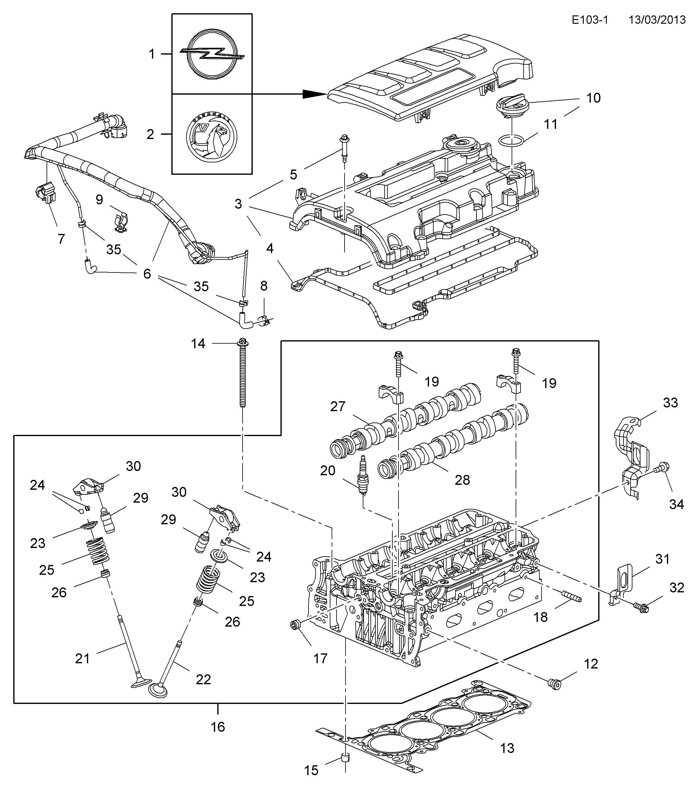 Opel 607 145 - Venttiilikoppa inparts.fi