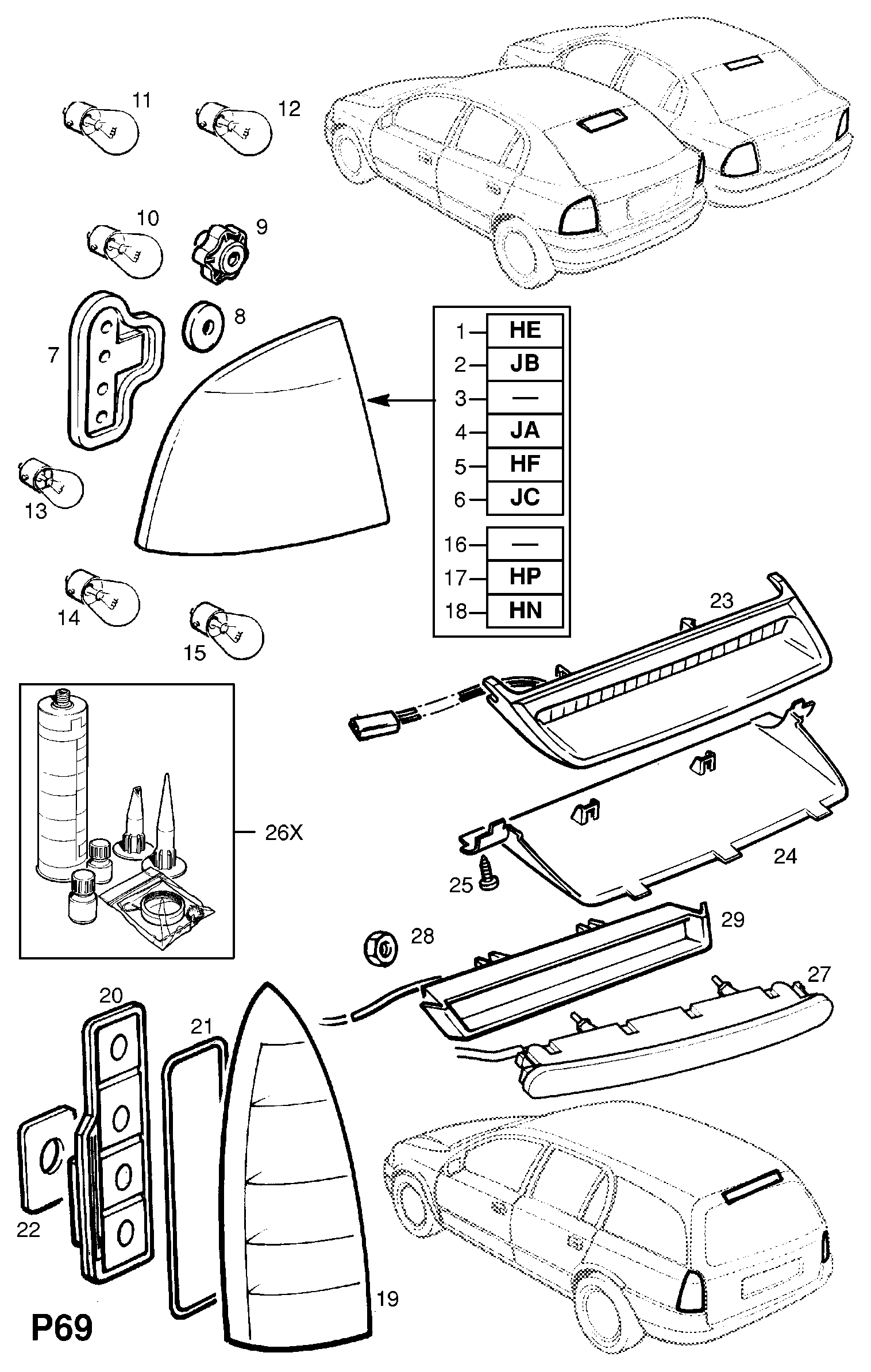 Opel 62 23 022 - Takavalo inparts.fi