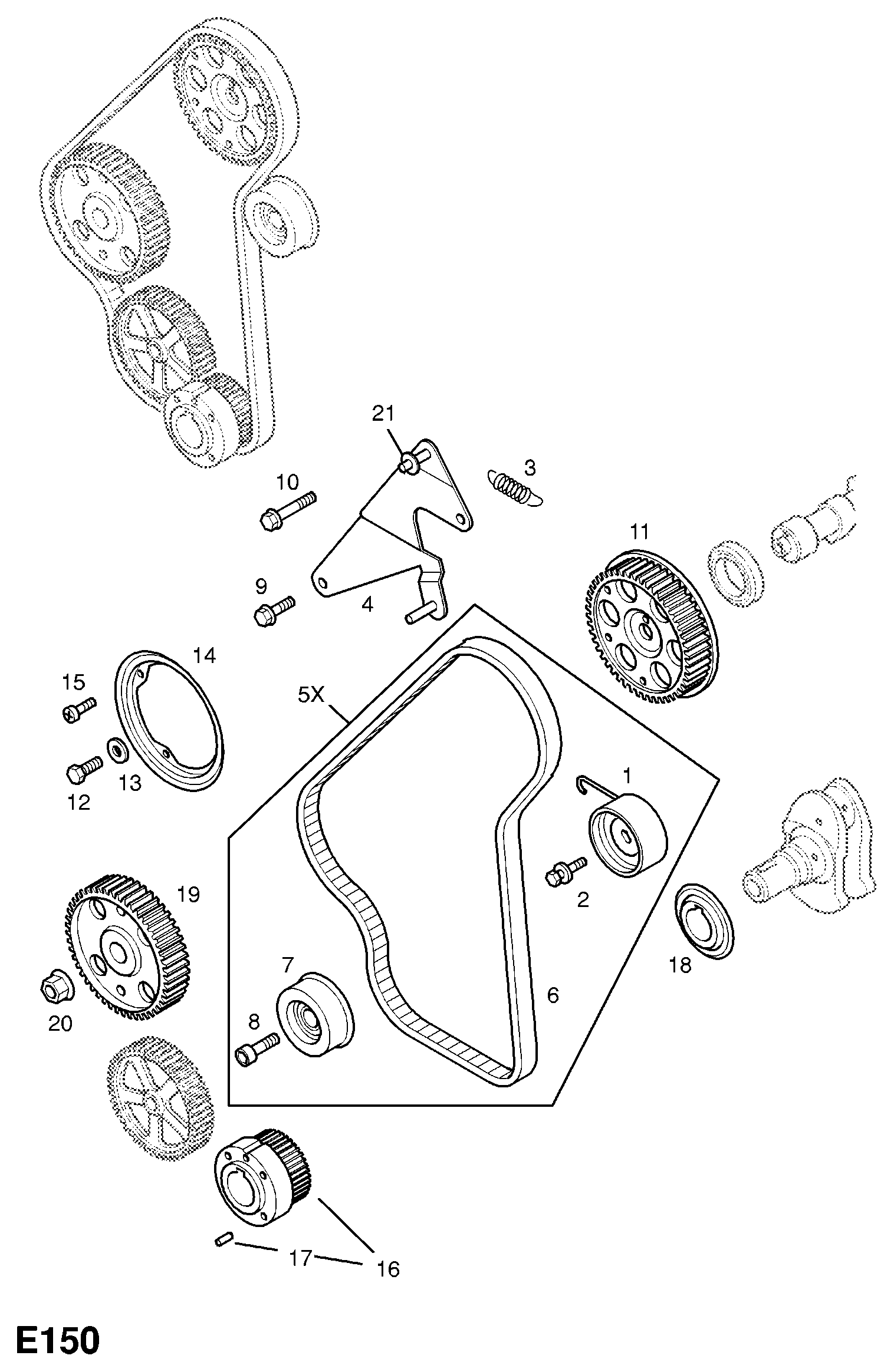 Opel 6 36 747 - Ohjainrulla, hammashihna inparts.fi