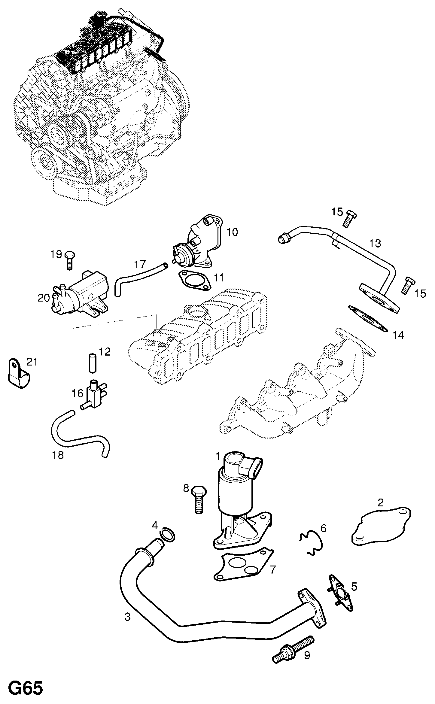 Opel 58 51 039 - Painemuunnin, pakokaasun ohjaus inparts.fi