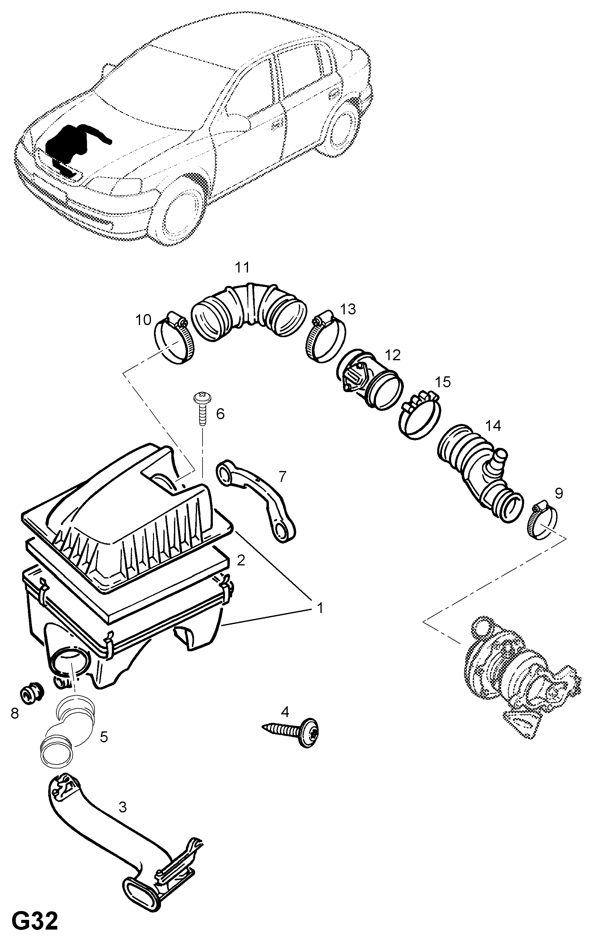 Opel 835627 - Ilmansuodatin inparts.fi