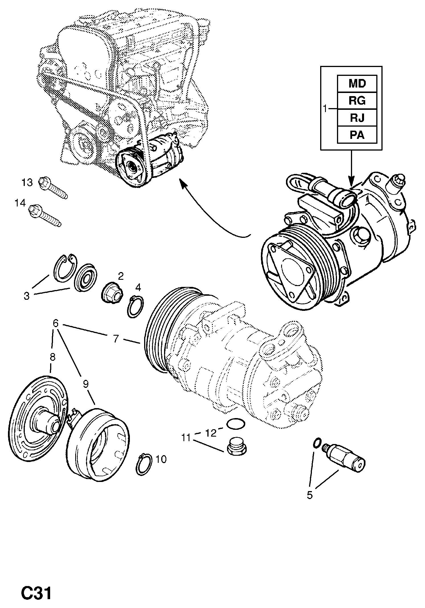 FORD 1854122 - Kompressori, ilmastointilaite inparts.fi